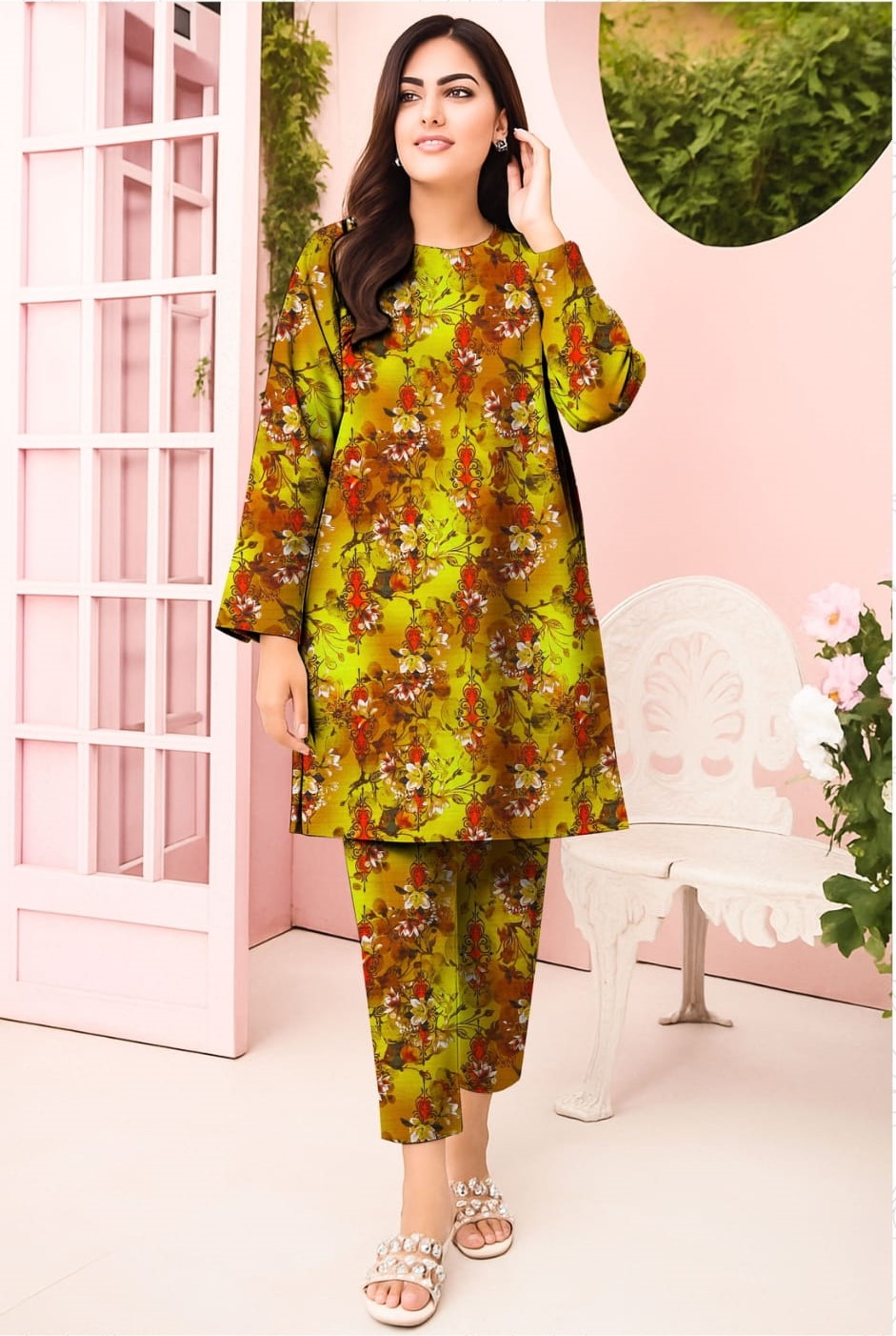 Olive Green Floral Vine RT-DL-10