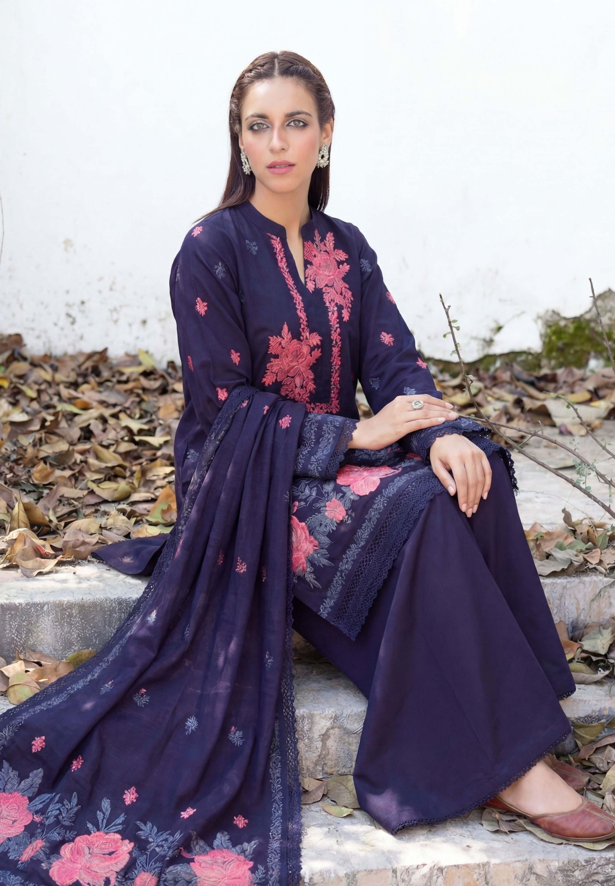 3PC UN-STITCHED JACQUARD LAWN RJL-29