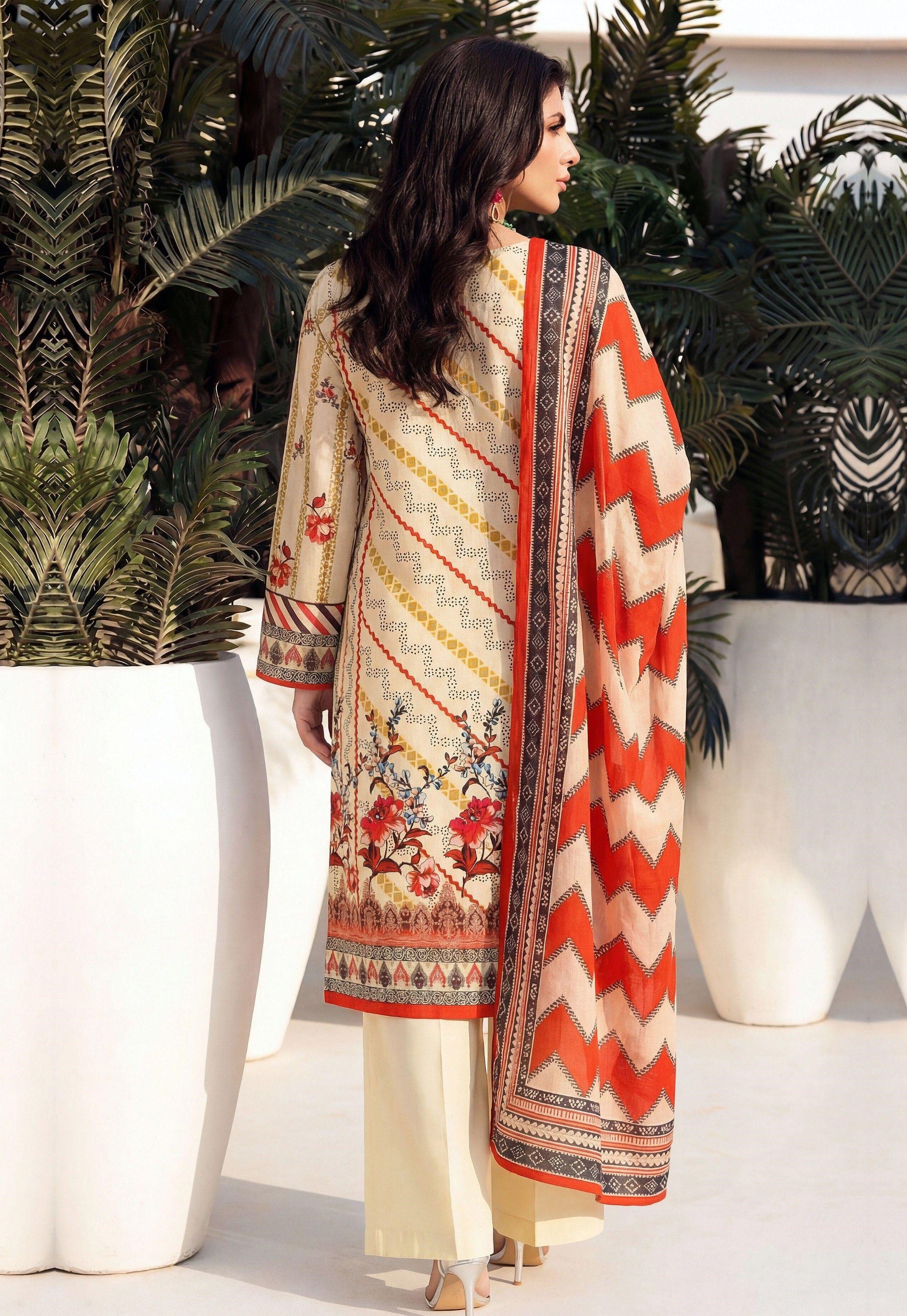 3PC UN-STITCHED LAWN RCL-16