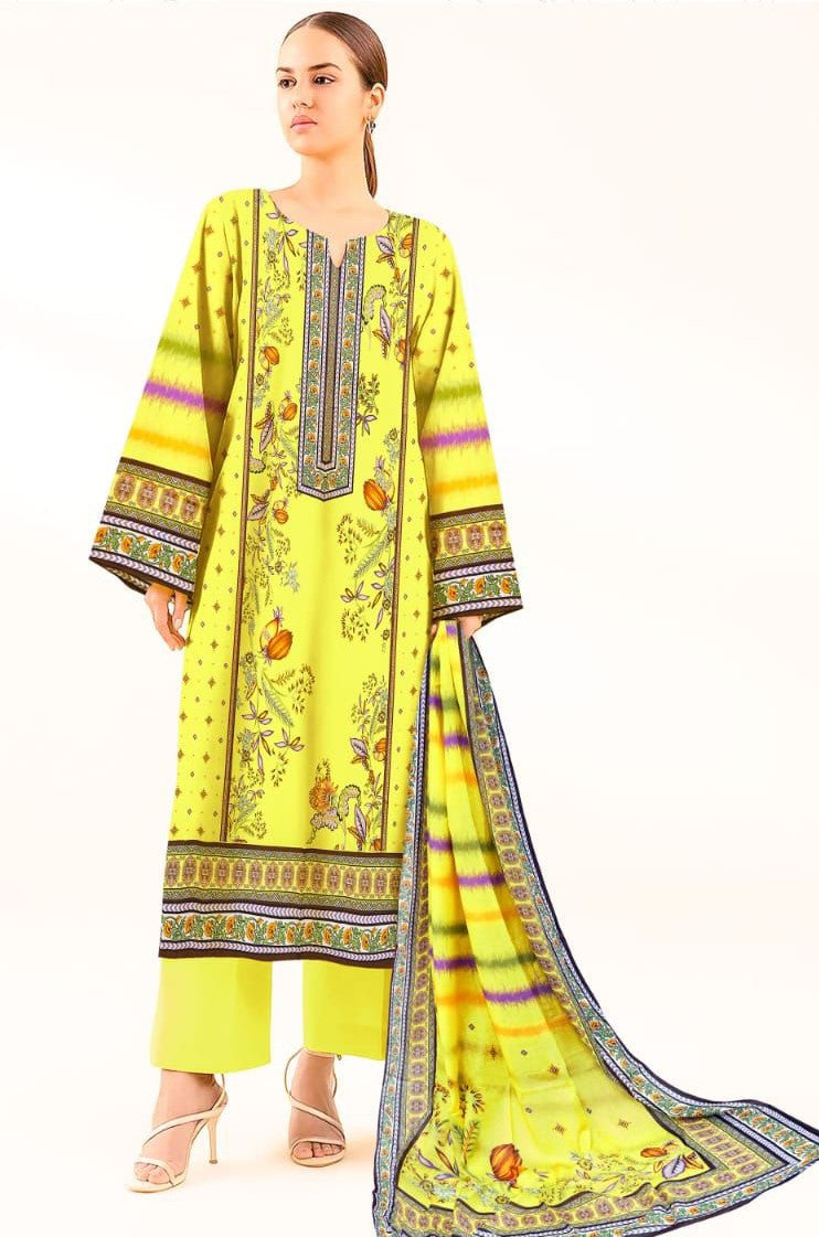 3PC UNSTITCHED LAWN RT-N-09