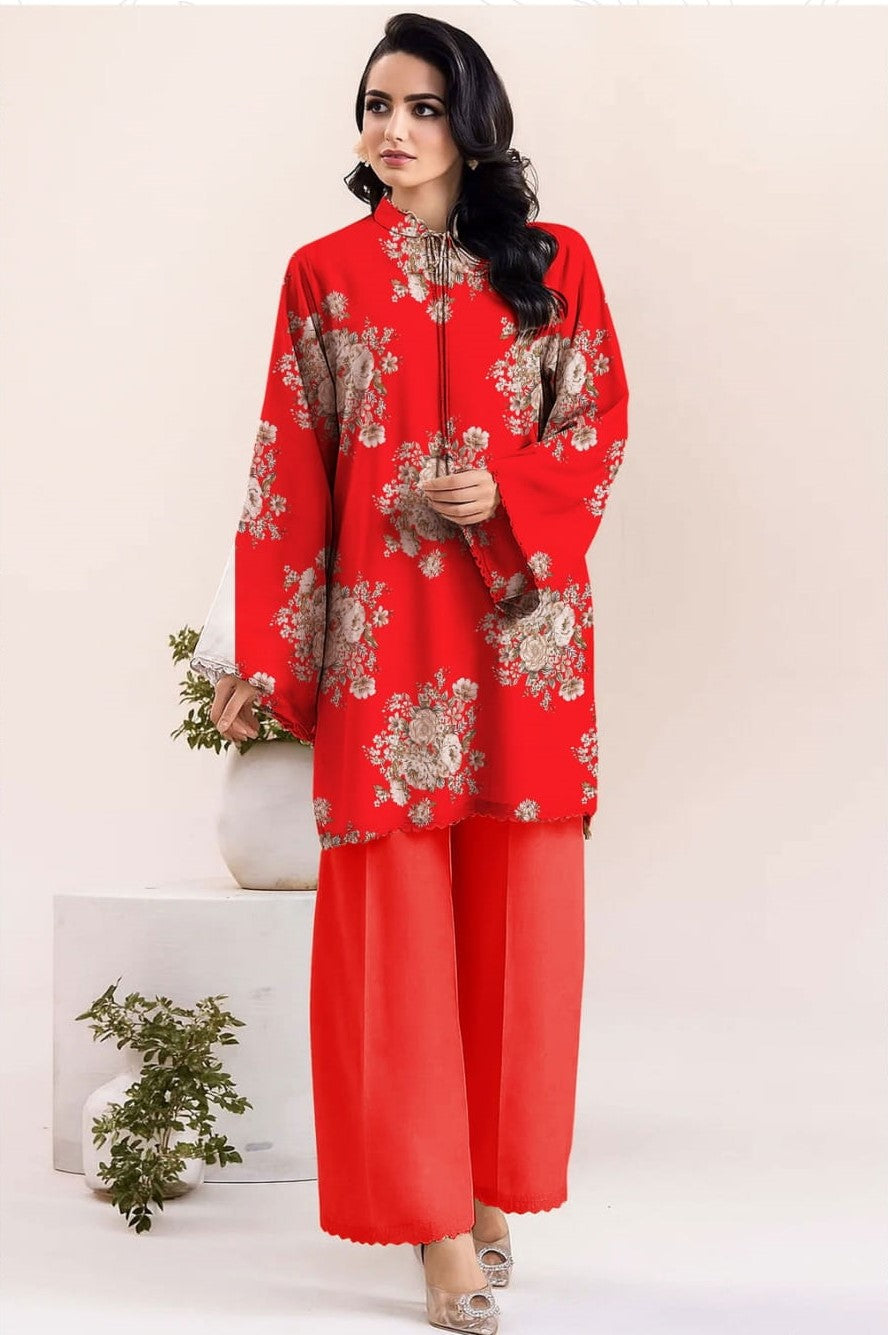 Red Vintage Floral Print-RT-LK-06