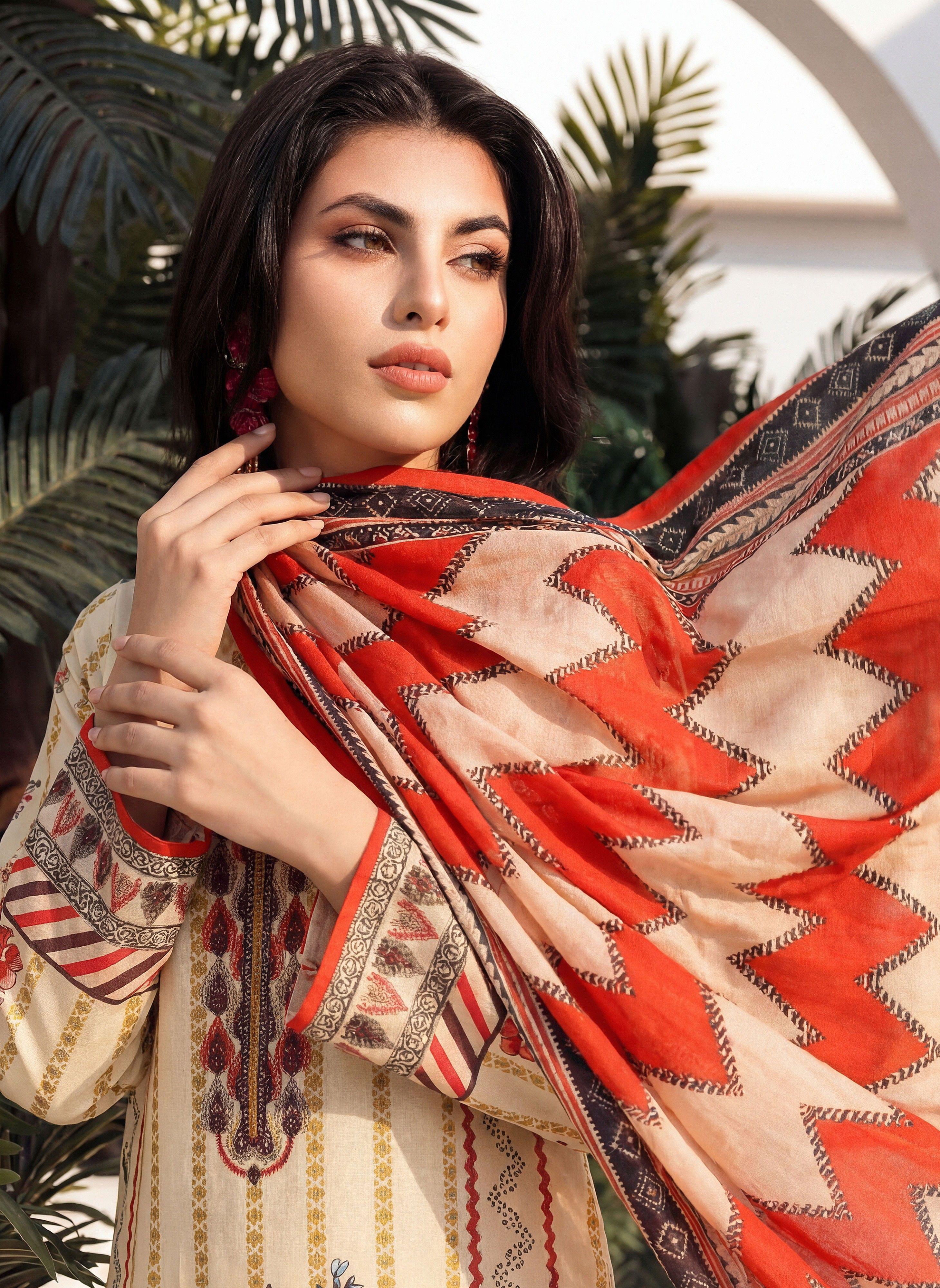 3PC UN-STITCHED LAWN RCL-16