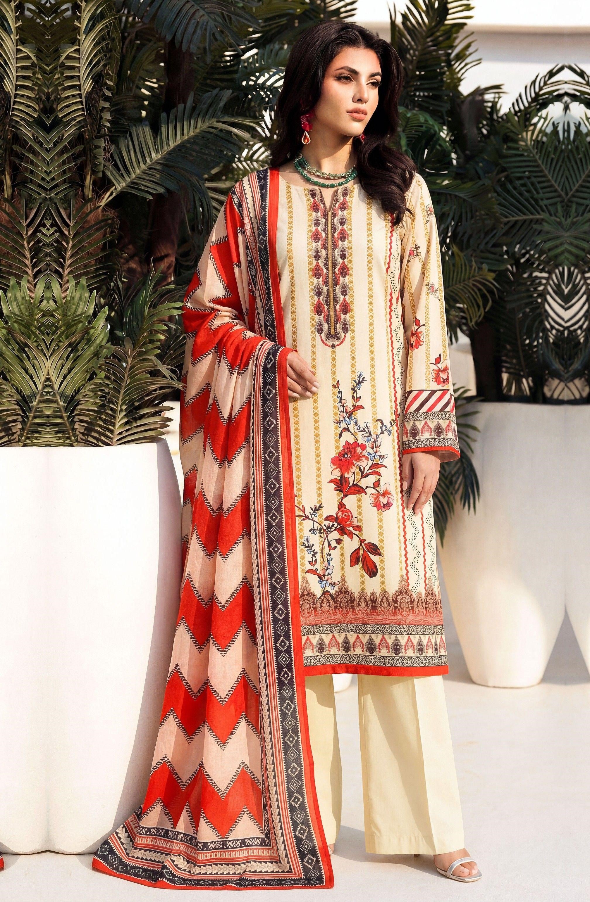 3PC UN-STITCHED LAWN RCL-16