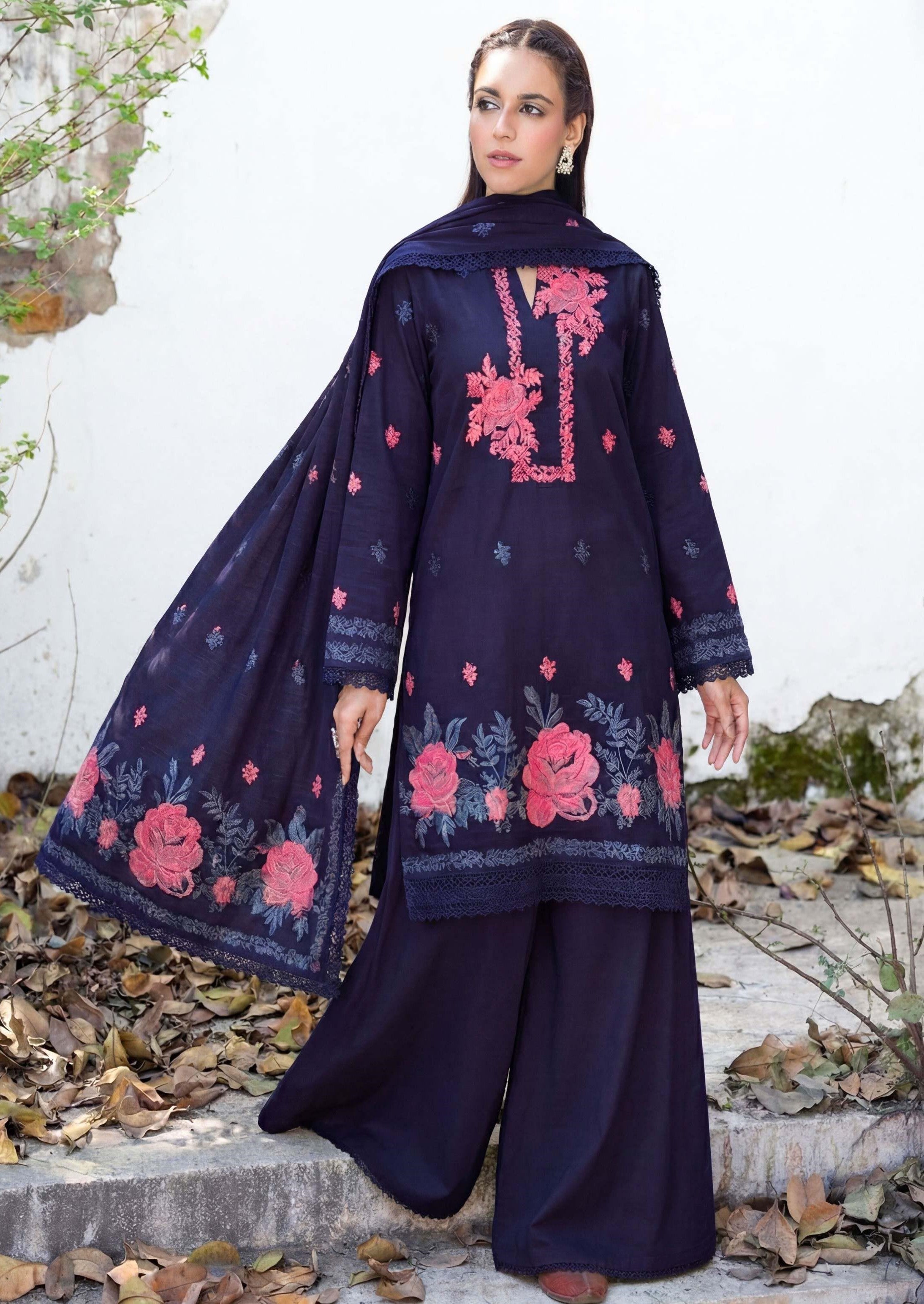 3PC UN-STITCHED JACQUARD LAWN RJL-29