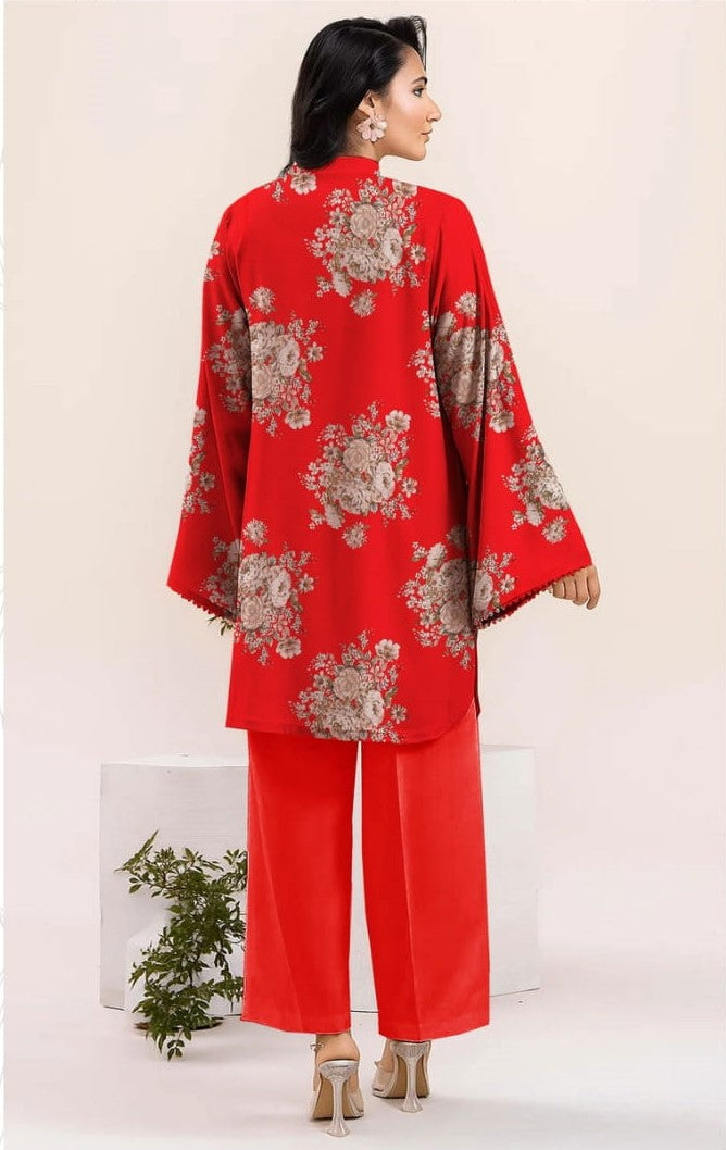 Red Vintage Floral Print-RT-LK-06