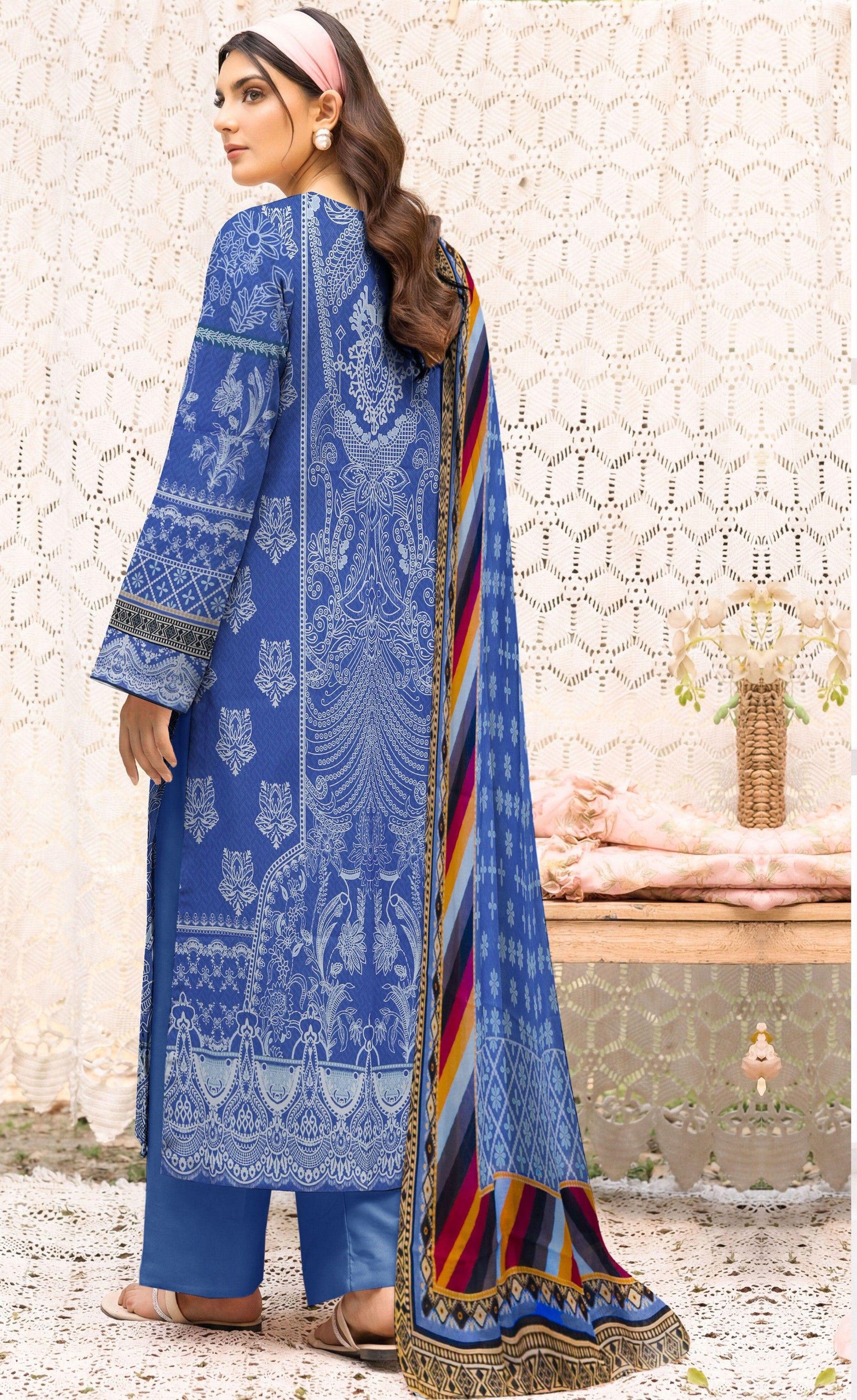 3PC UN-STITCHED LAWN RCL-17