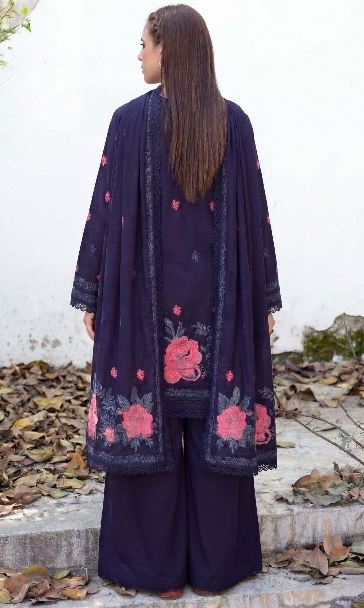 3PC UN-STITCHED JACQUARD LAWN RJL-29