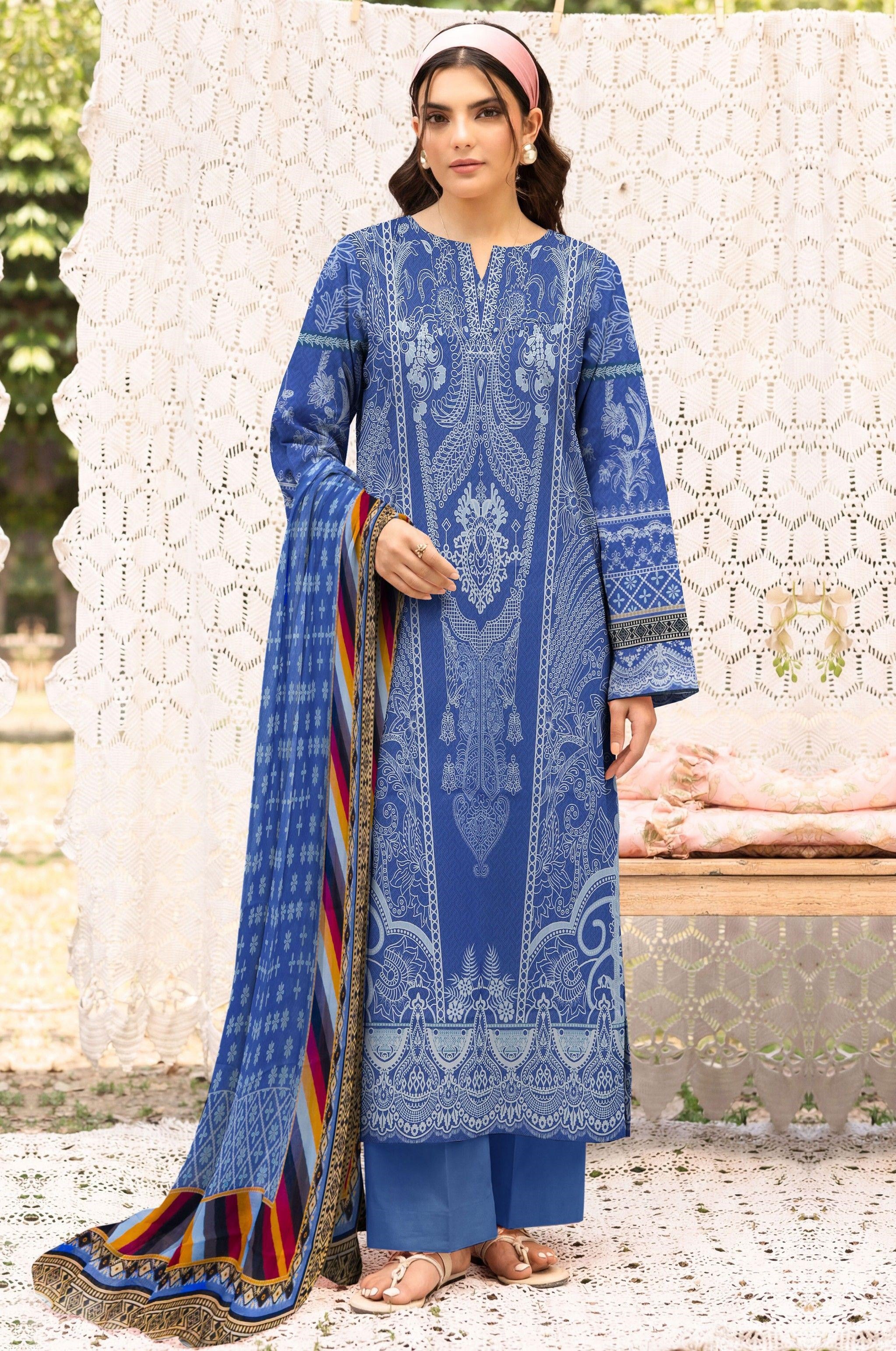 3PC UN-STITCHED LAWN RCL-17
