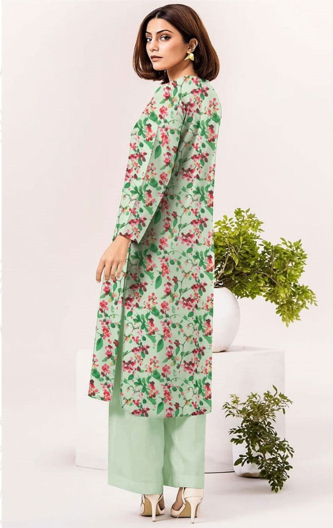 Mint Green Cherry Blossom Print-RT-LK-07