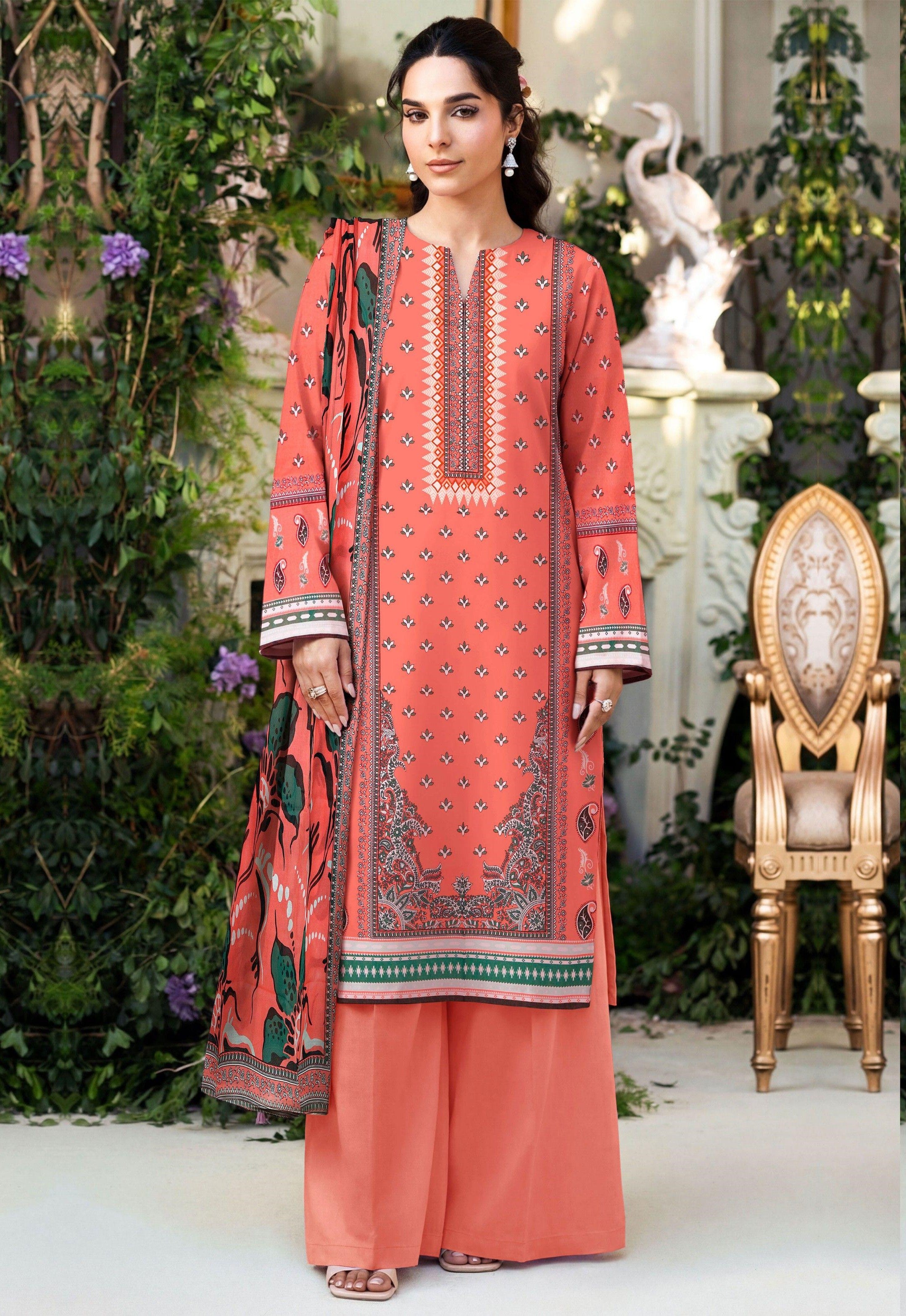3PC UN-STITCHED LAWN RCL-18