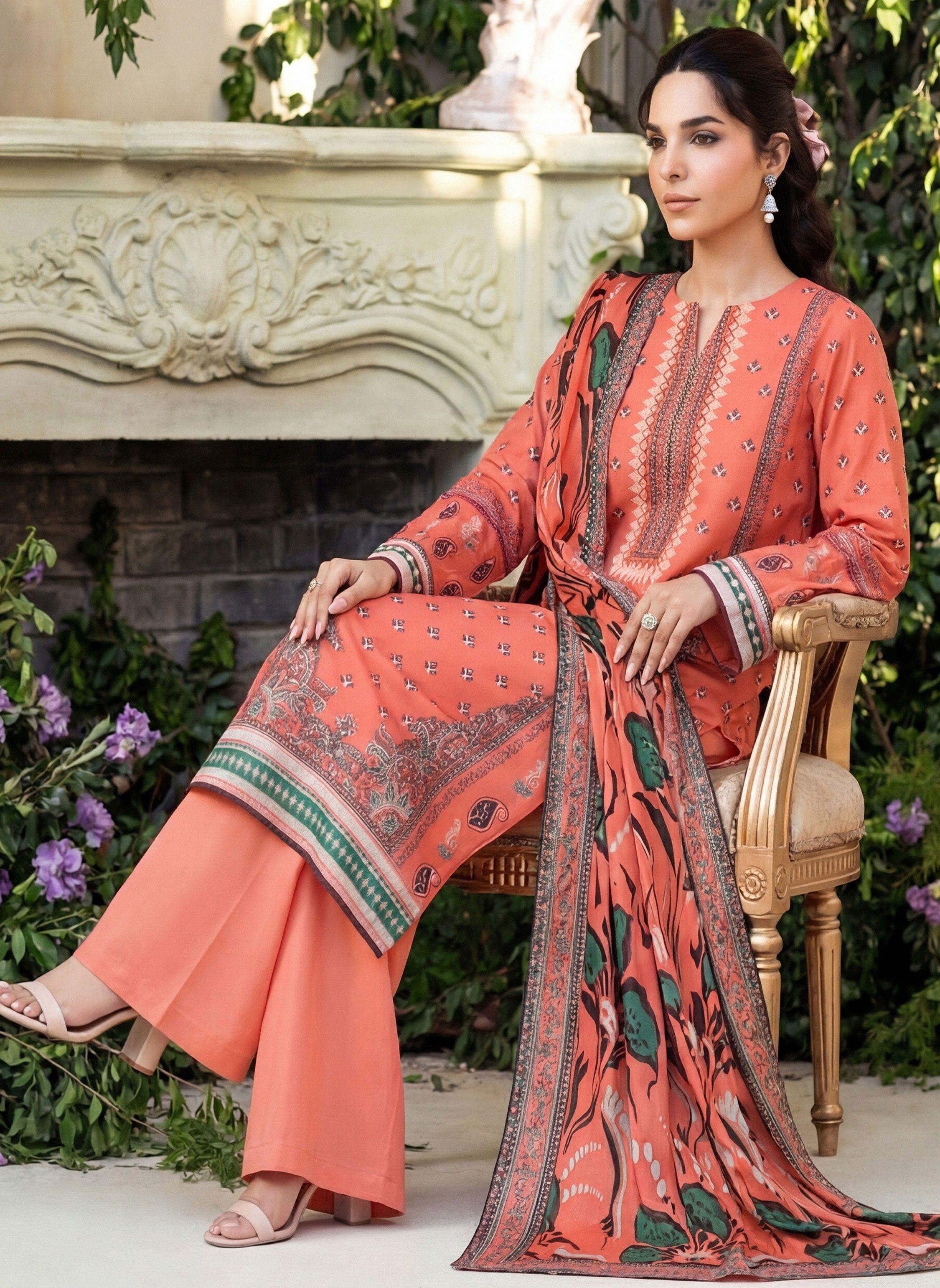 3PC UN-STITCHED LAWN RCL-18
