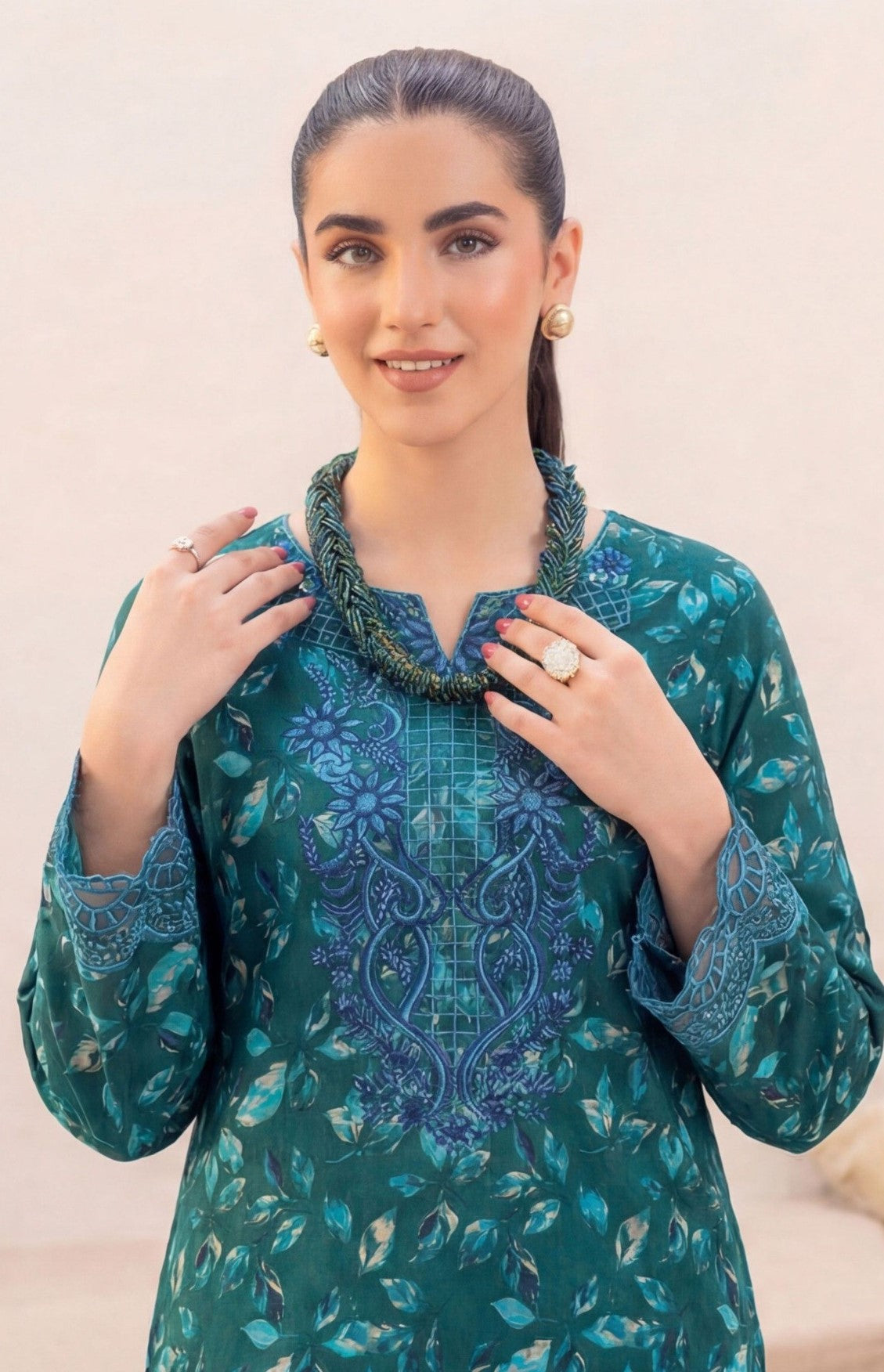 2PC EMBROIDED LAWN REL-5