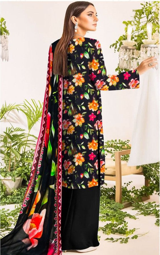 3PC UNSTITCHED LAWN RT-D-08