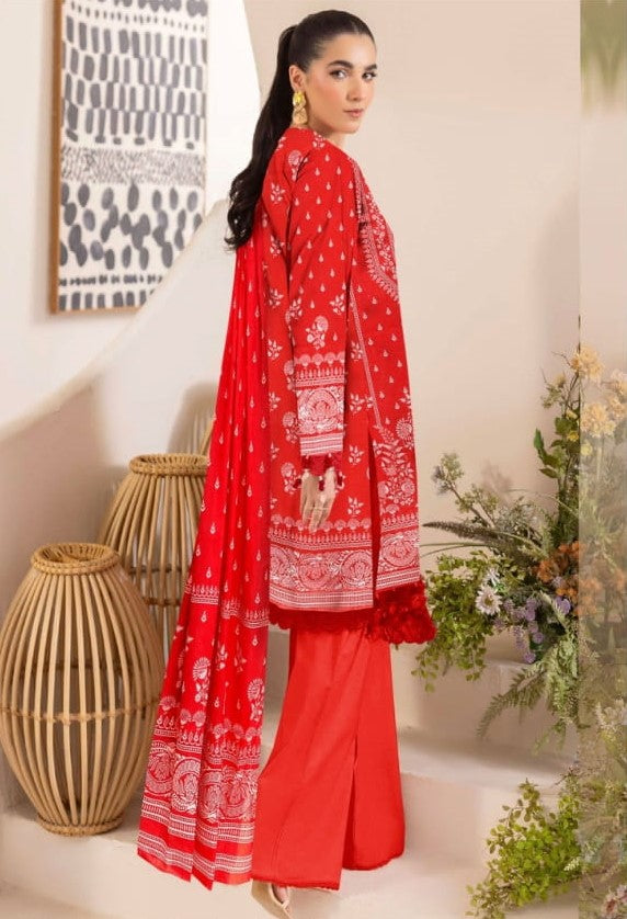 RANG-E-RONAK GRID LAWN UNSTITCHED 3PC