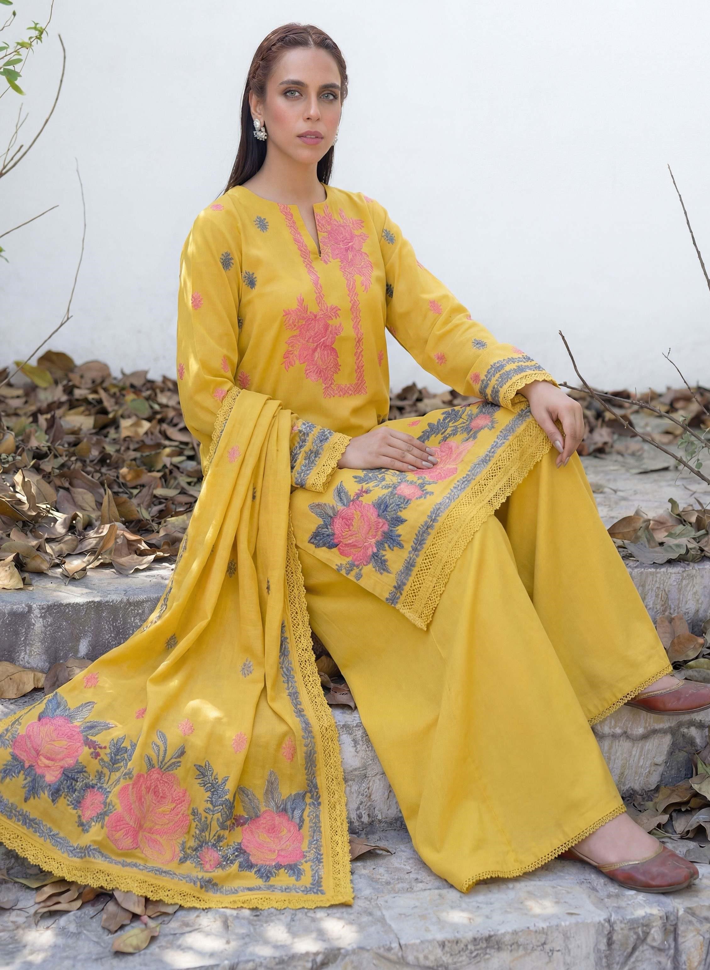 3PC UN-STITCHED JACQUARD LAWN RJL-30