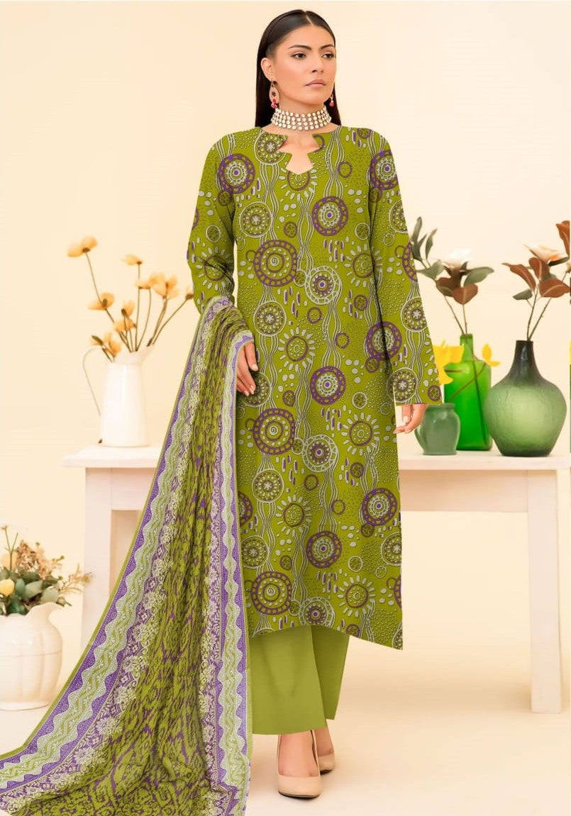 Olive Orbit 3-PC Unstitched RT-RC-06