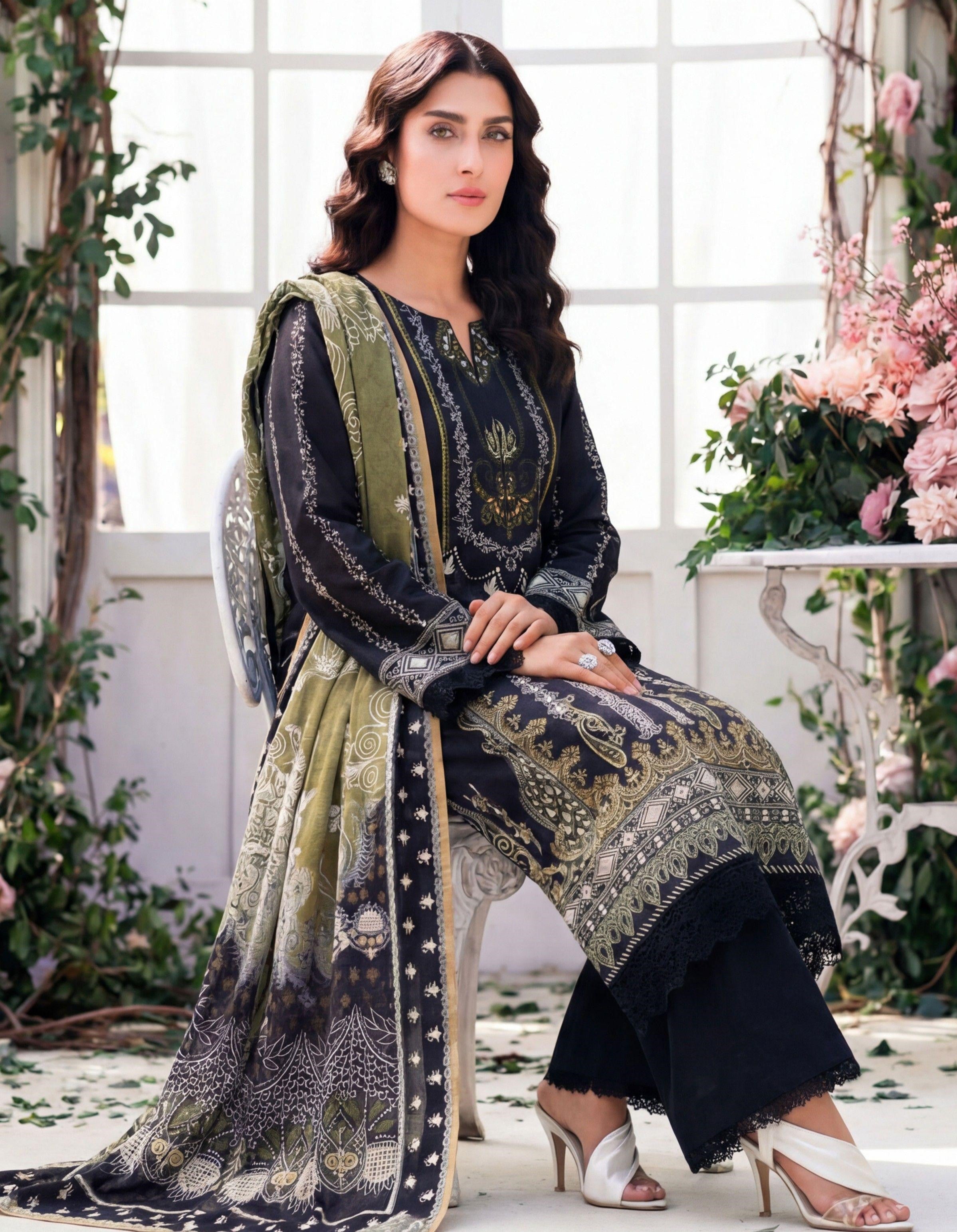 3PC UN-STITCHED LAWN RCL-19