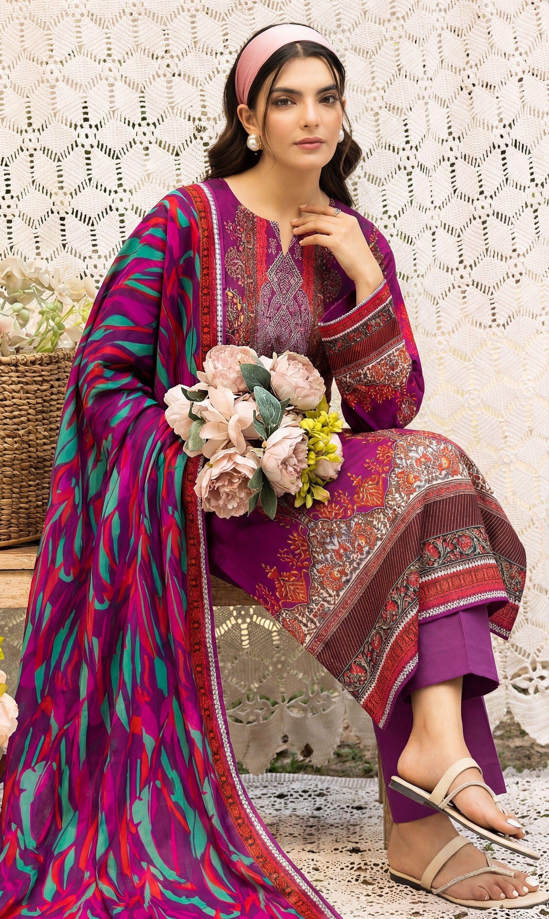 3PC UN-STITCHED LAWN RCL-20