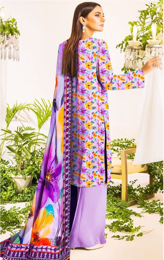 3PC UNSTITCHED LAWN RT-D-09