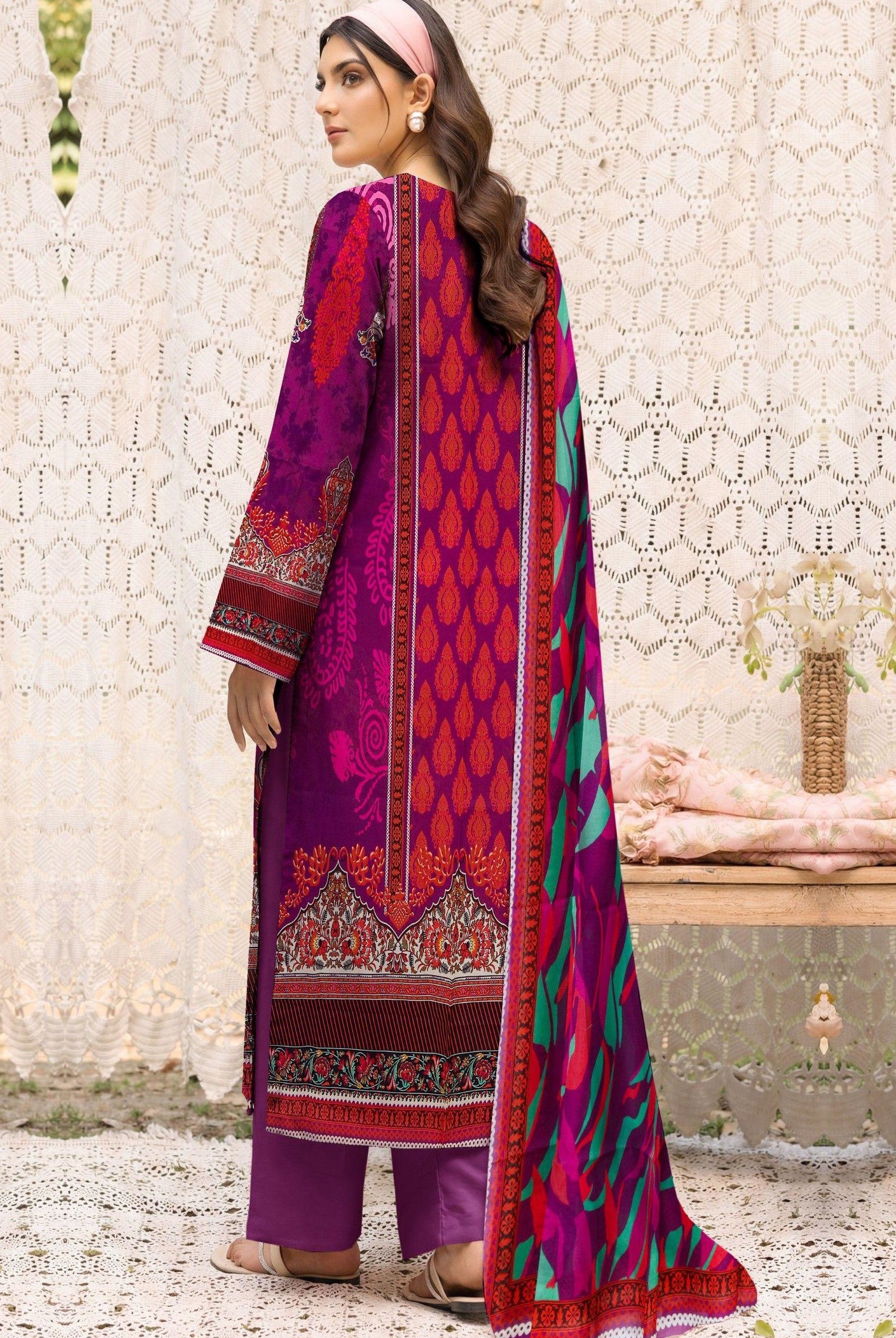 3PC UN-STITCHED LAWN RCL-20
