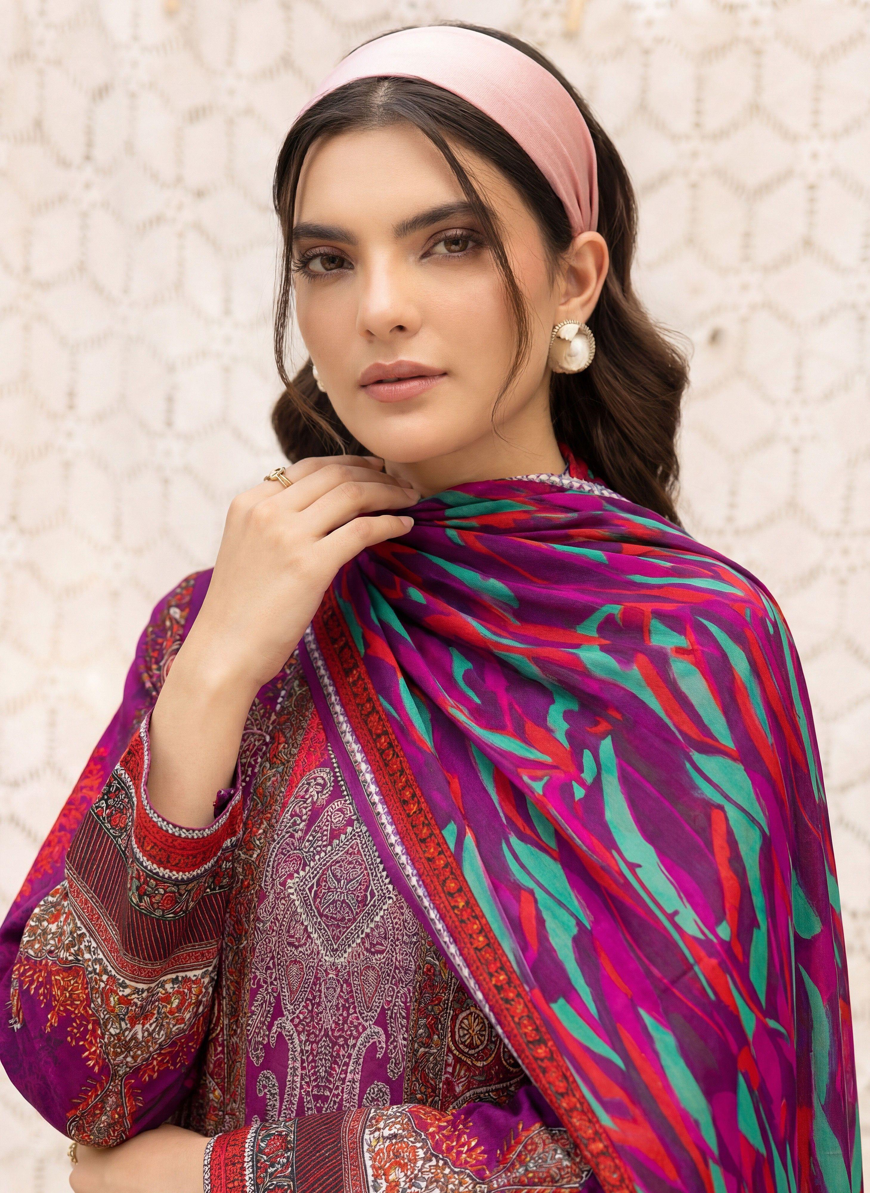 3PC UN-STITCHED LAWN RCL-20