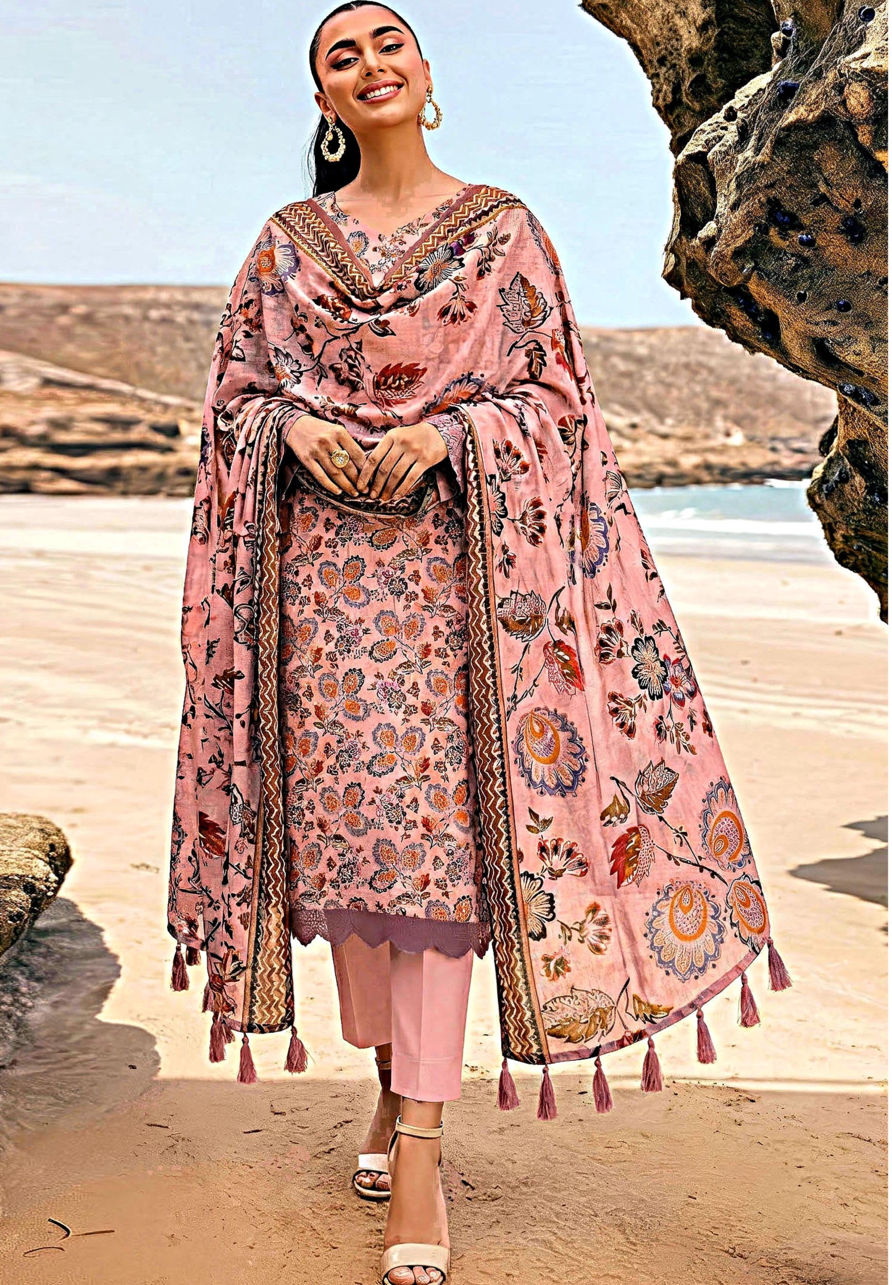 3PC UN-STITCHED LAWN RCL-21