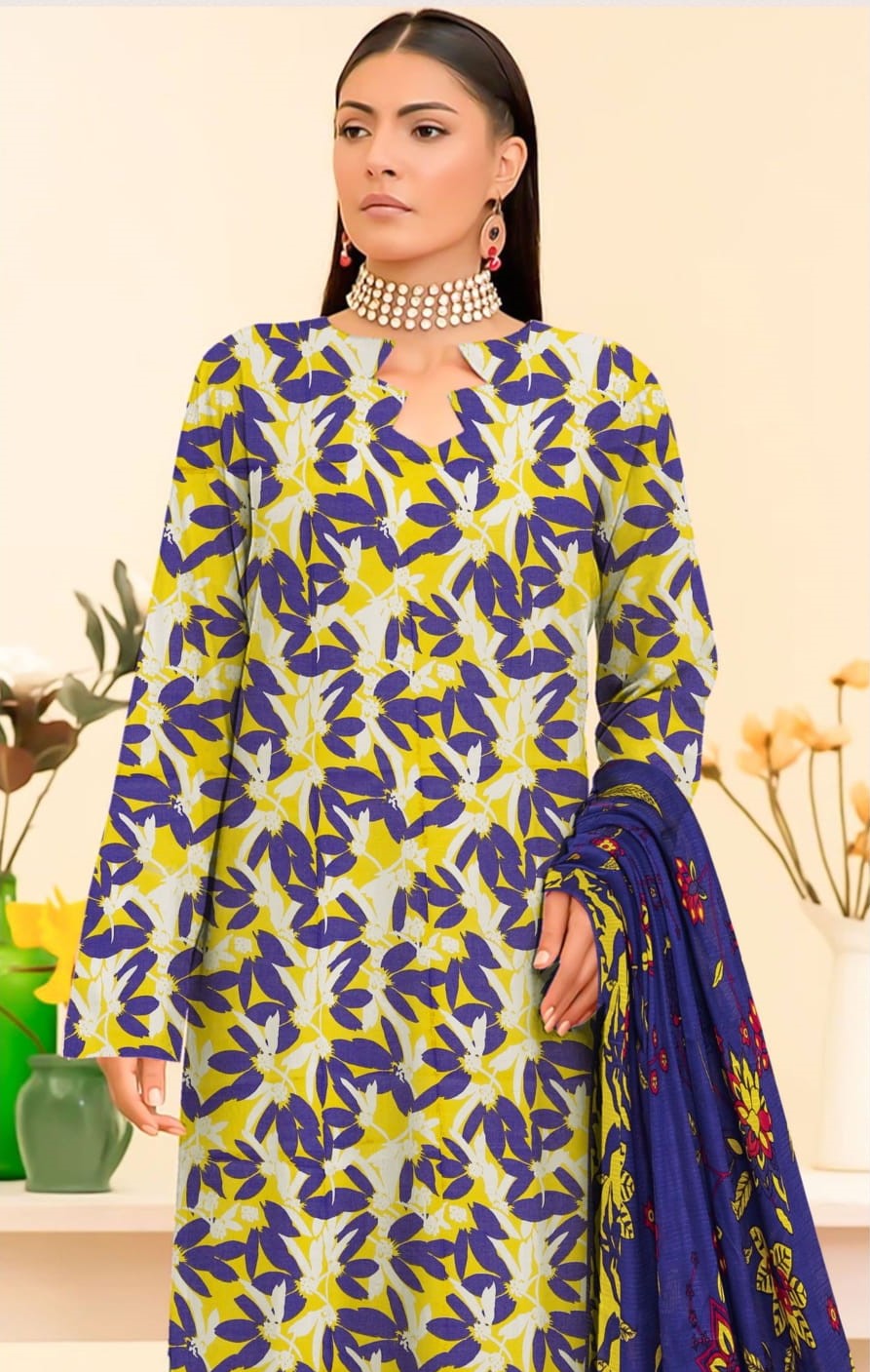 Floral Fusion 3-PC Unstitched RT-RC-01