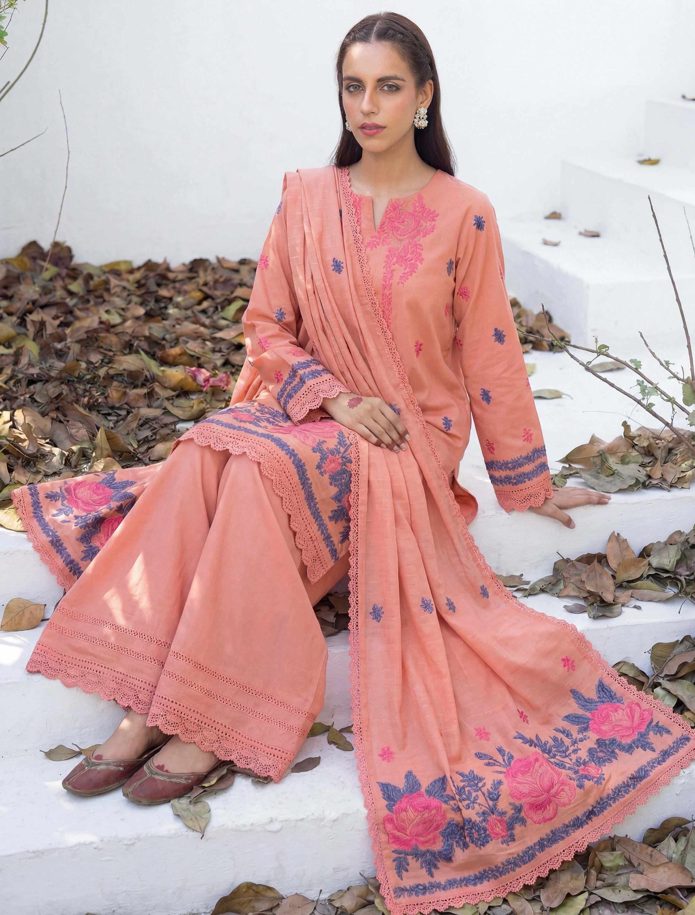 3PC UN-STITCHED JACQUARD LAWN RJL-31