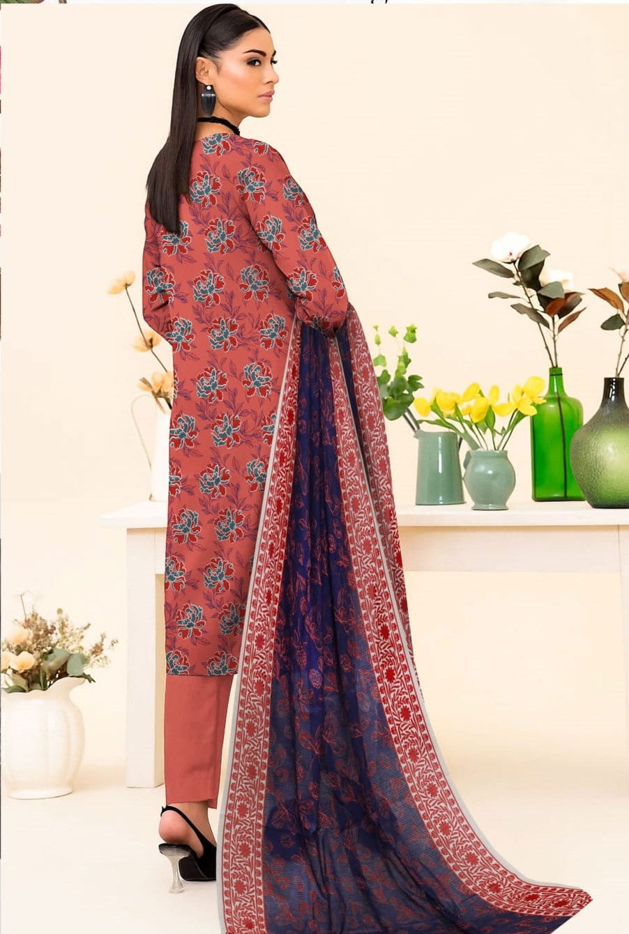 Rust Bloom 3-PC Unstitched RT-RC-07