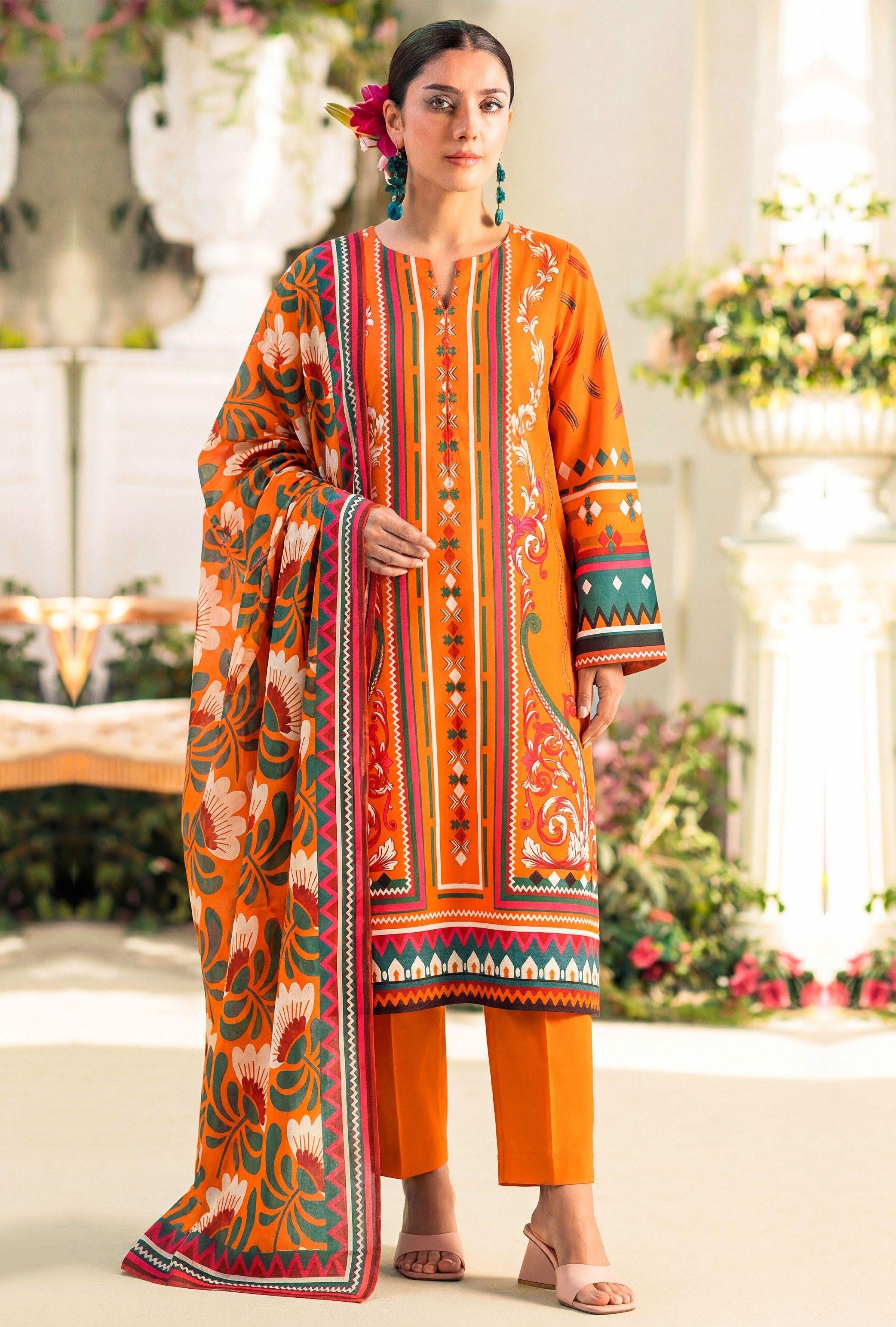 3PC UN-STITCHED LAWN RCL-11