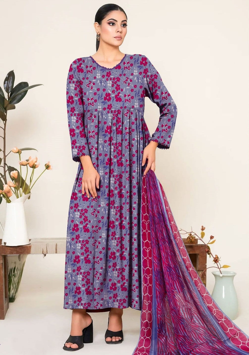 Violet Blossom 3-PC Unstitched RT-RC-08