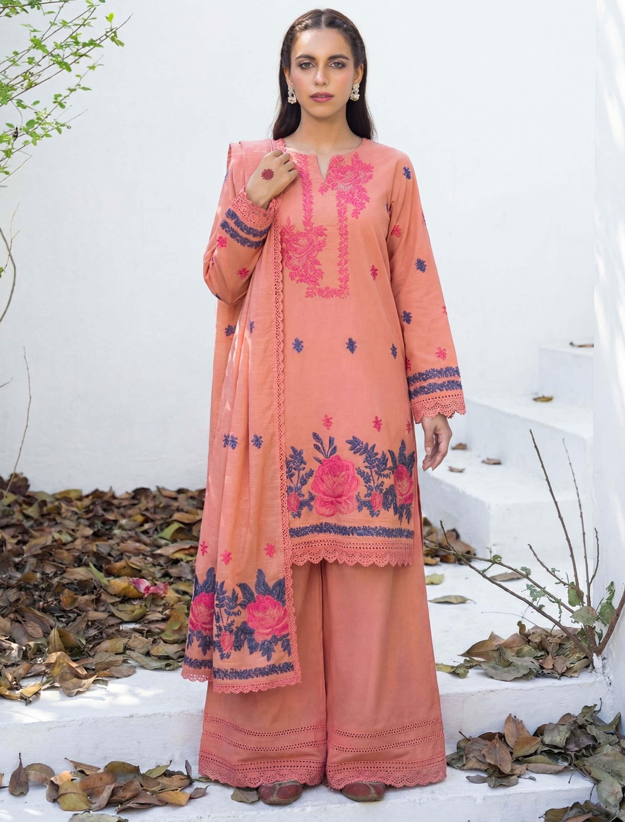 3PC UN-STITCHED JACQUARD LAWN RJL-31