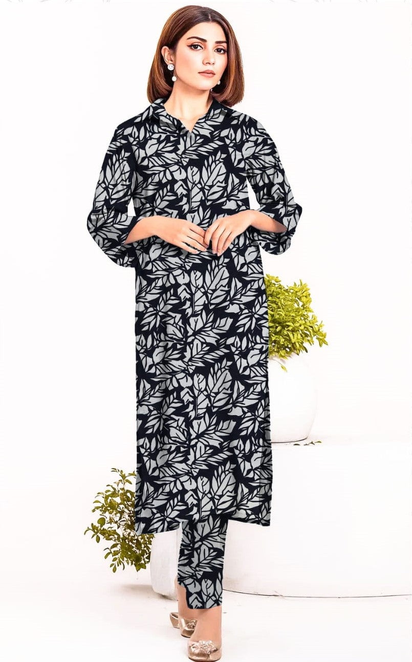 2PC Grid Cambric Cotton RT-GC-08