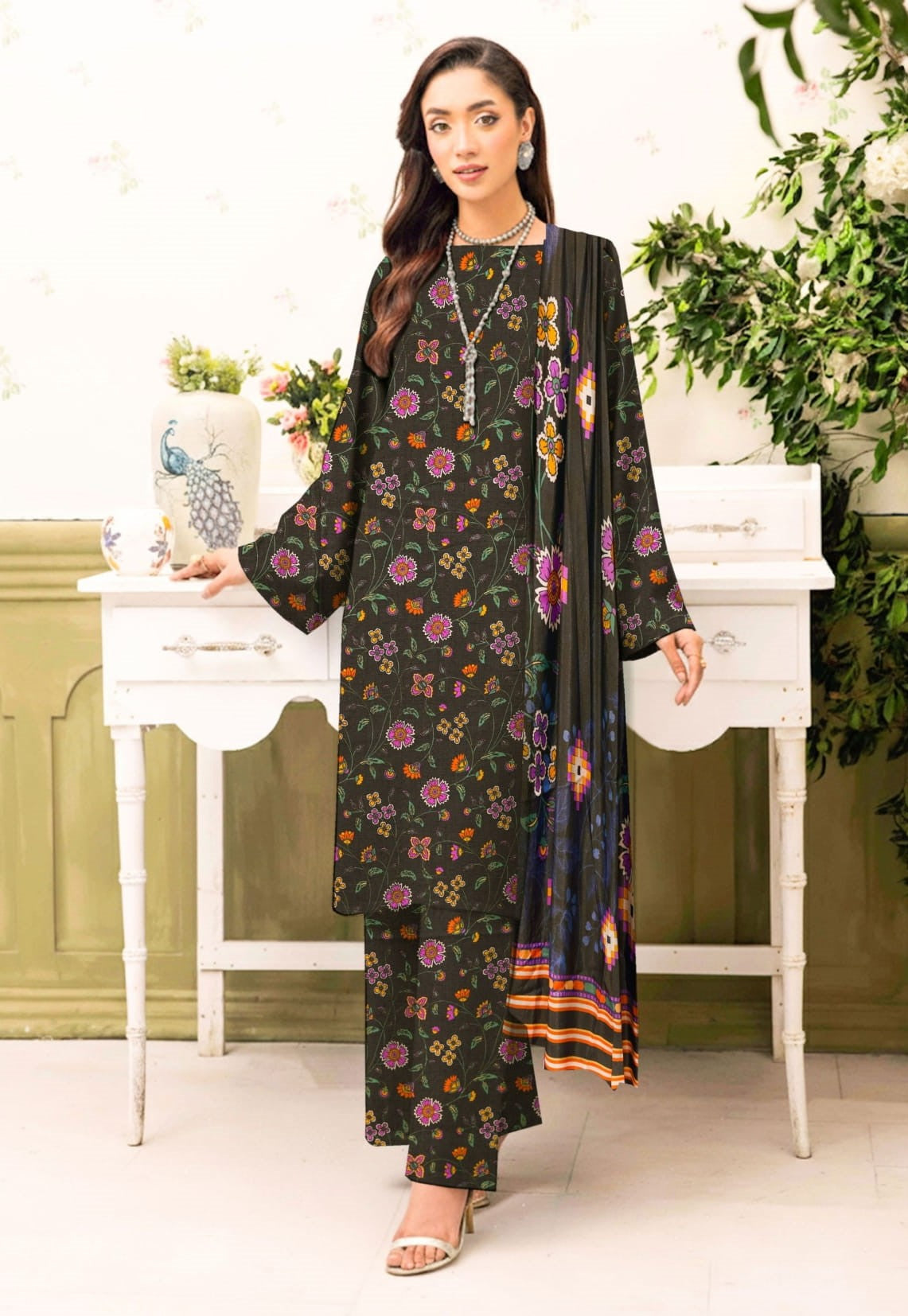 3-PC Masoori Un-Stitched RTM-06