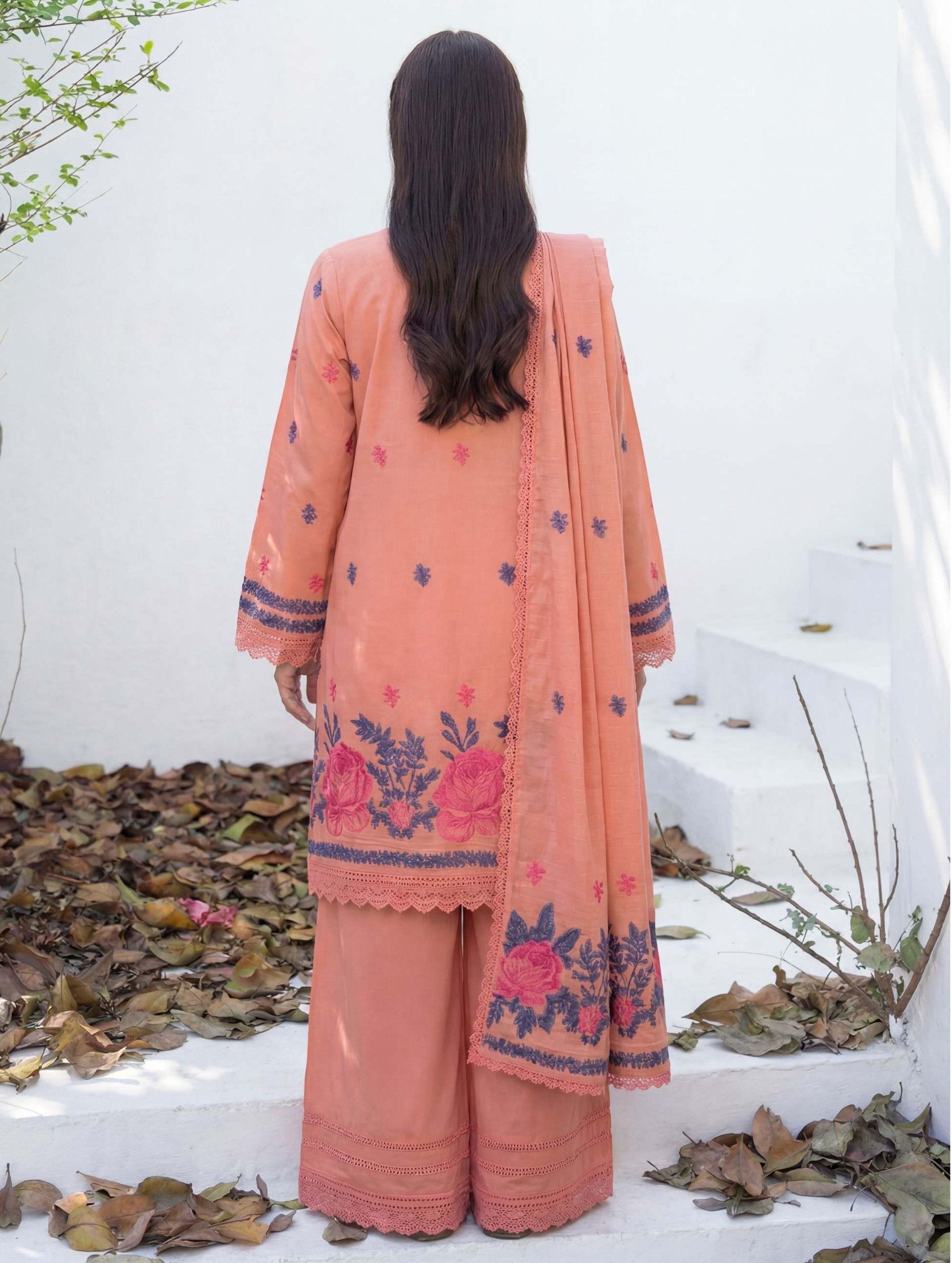3PC UN-STITCHED JACQUARD LAWN RJL-31