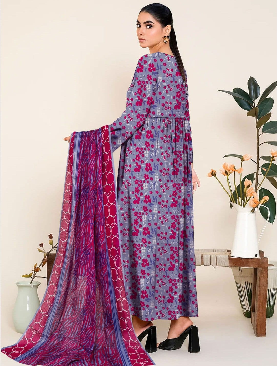 Violet Blossom 3-PC Unstitched RT-RC-08