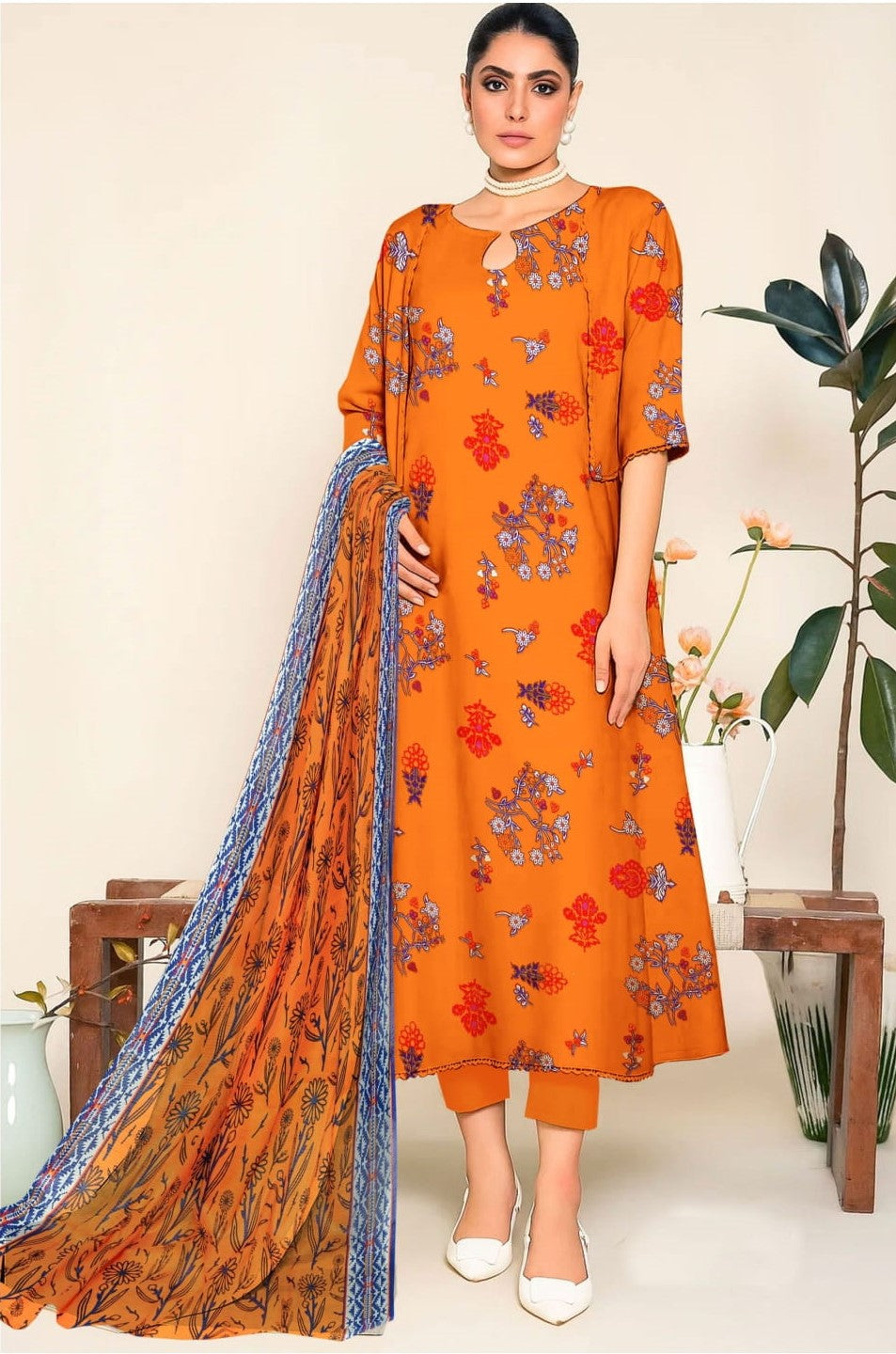 Amber Bloom 3-PC Unstitched RT-RC-09