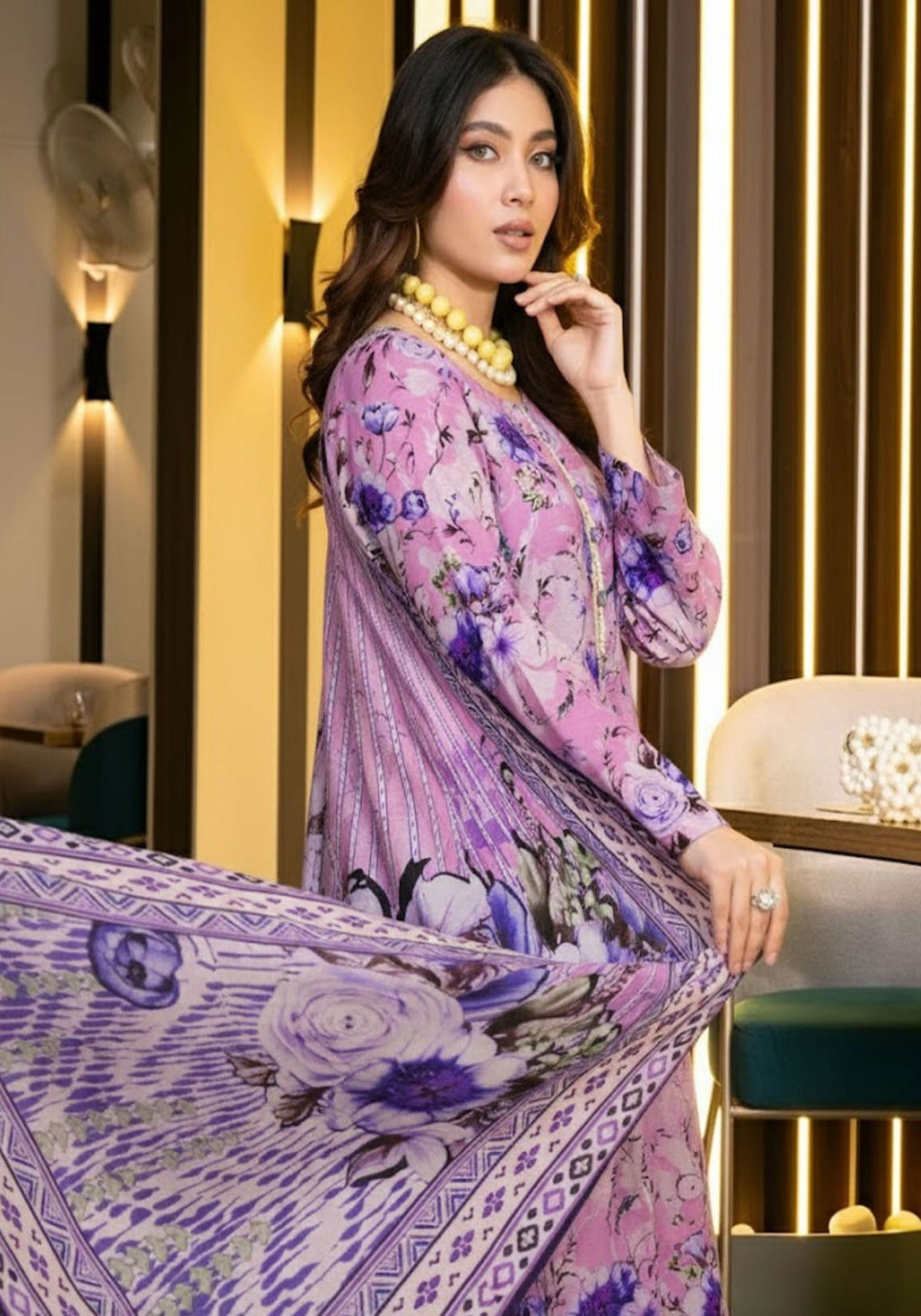 3PC VISCOSE LINEN RT-RM-07