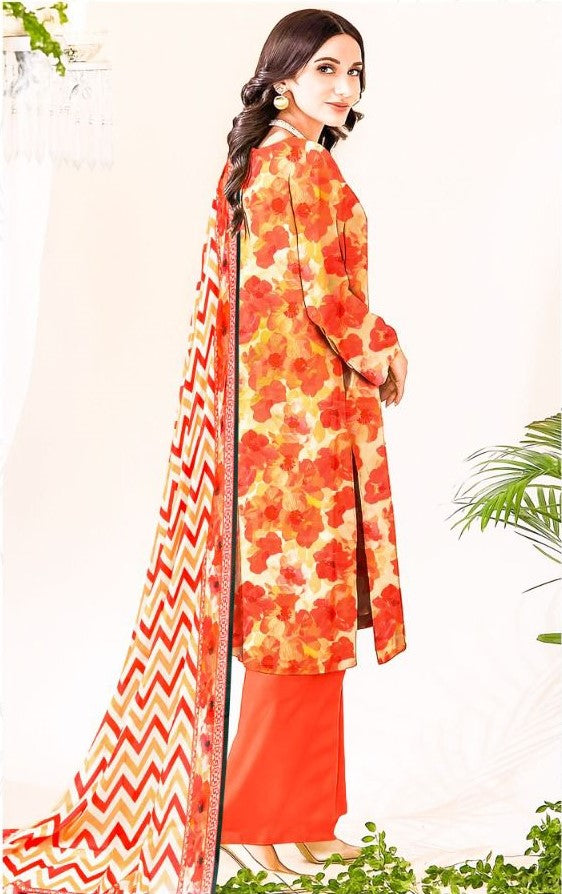 3PC UNSTITCHED LAWN RT-D-01