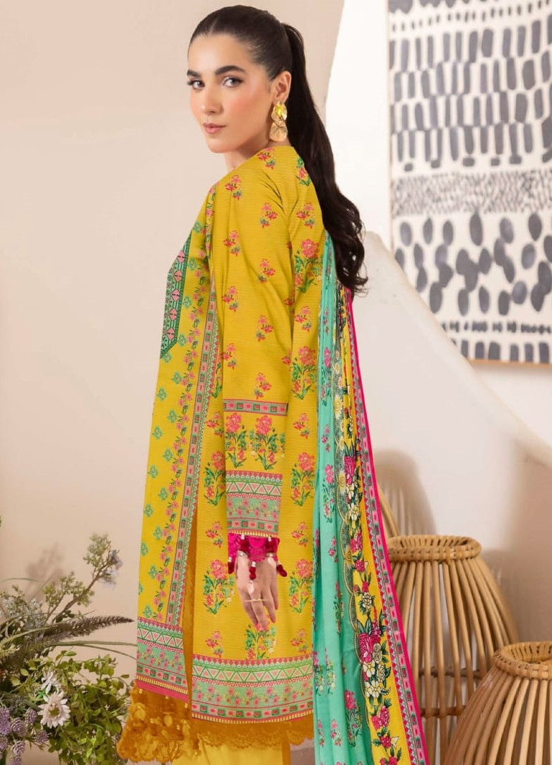 RANG-E-RONAK GRID LAWN UNSTITCHED 3PC