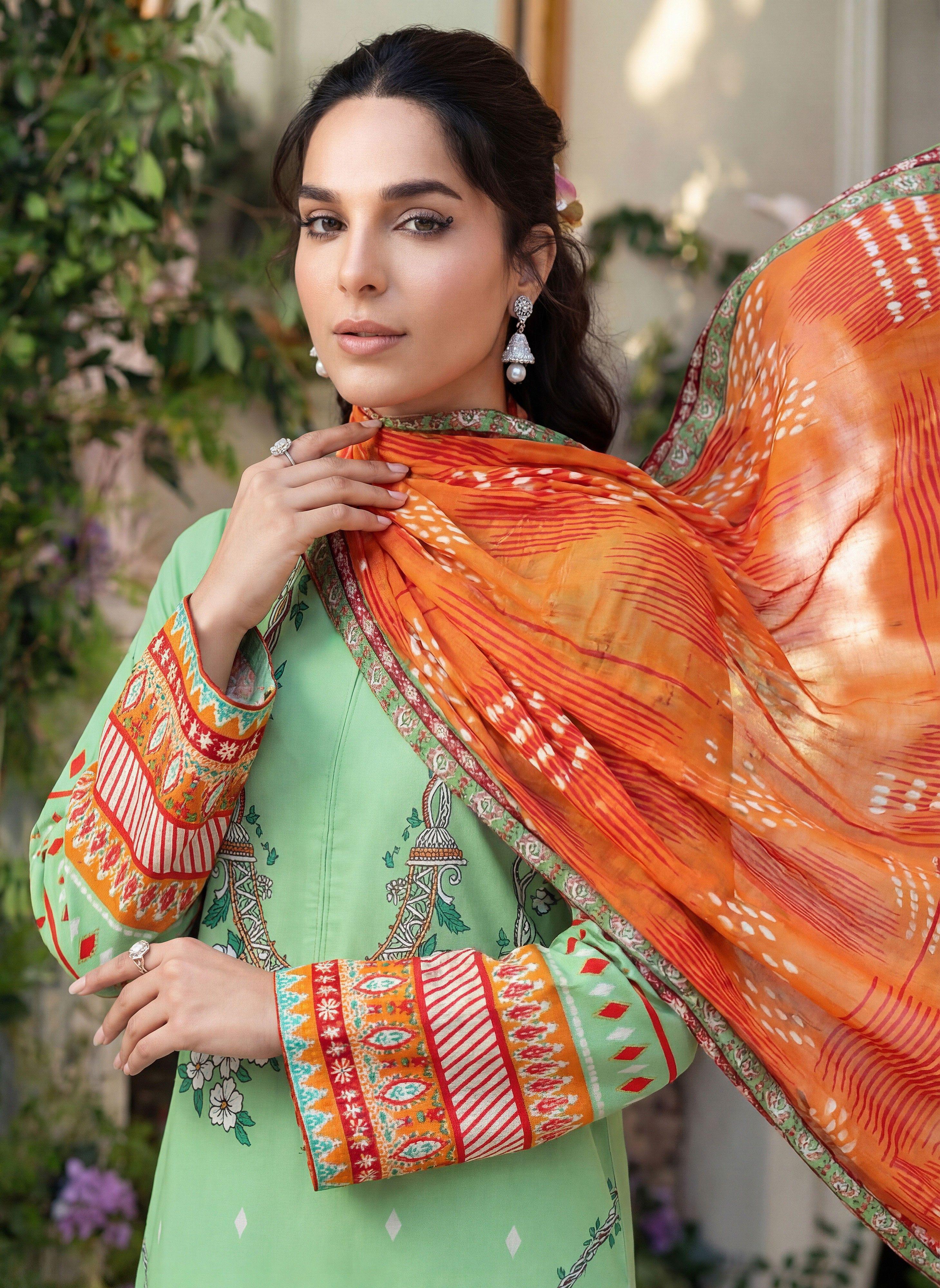 3PC UN-STITCHED LAWN RCL-12