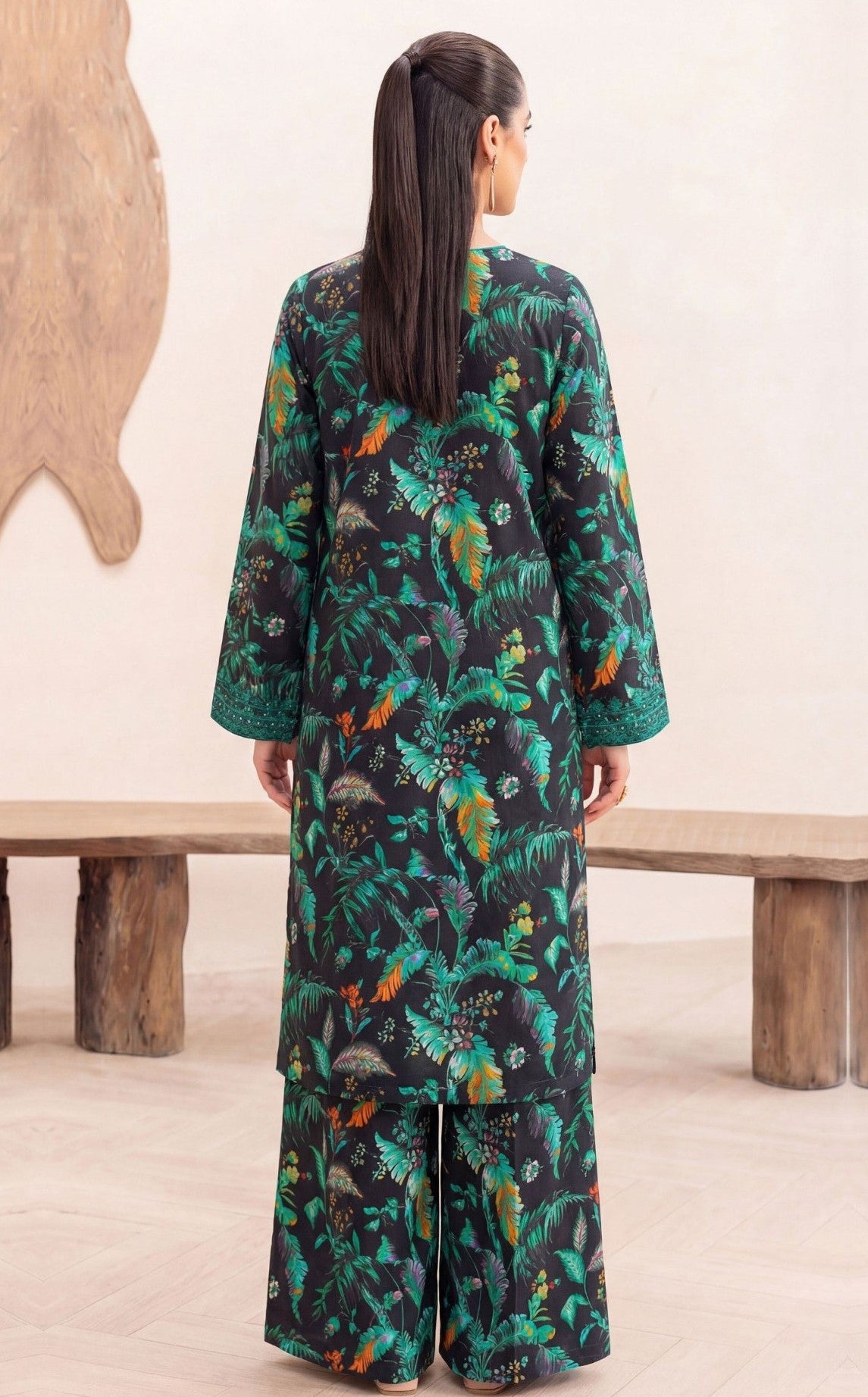 2PC EMBROIDED LAWN REL-7