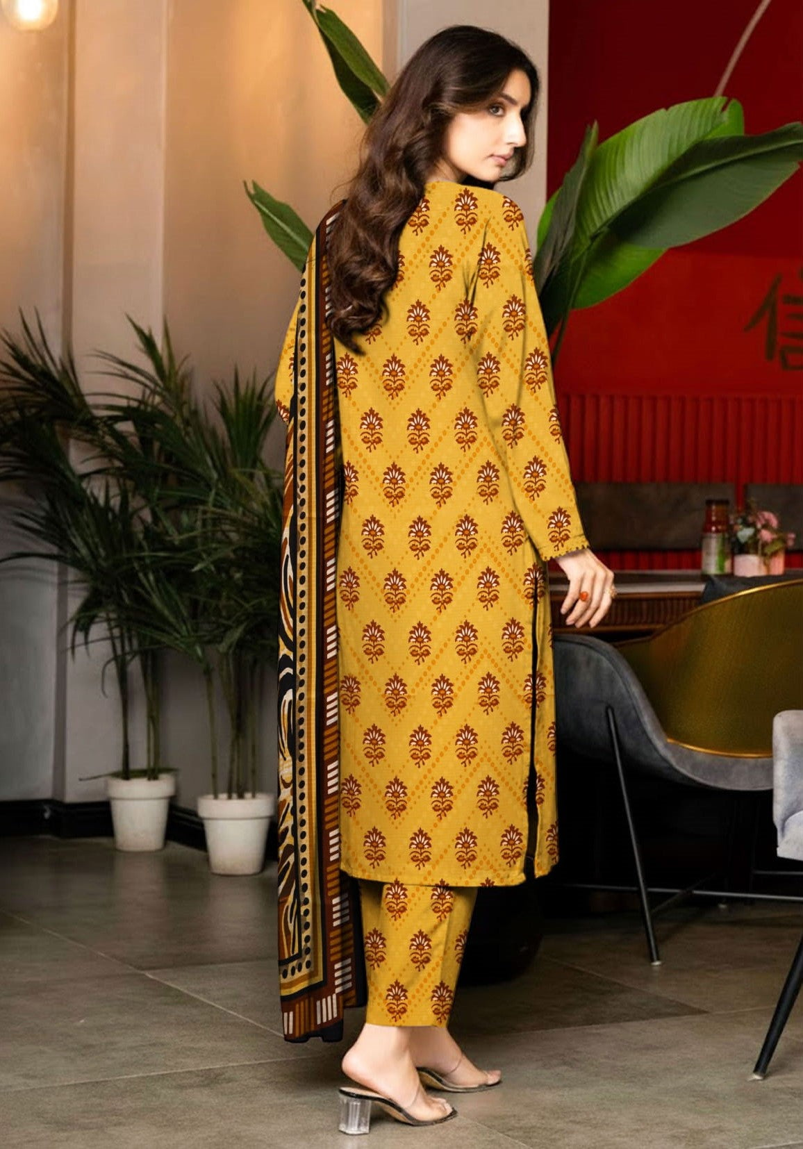 3PC VISCOSE LINEN RT-RM-08