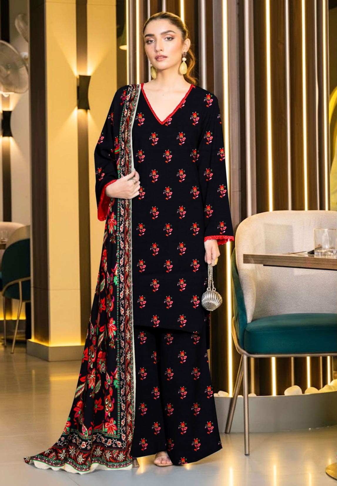 3PC VISCOSE LINEN RT-RM-09