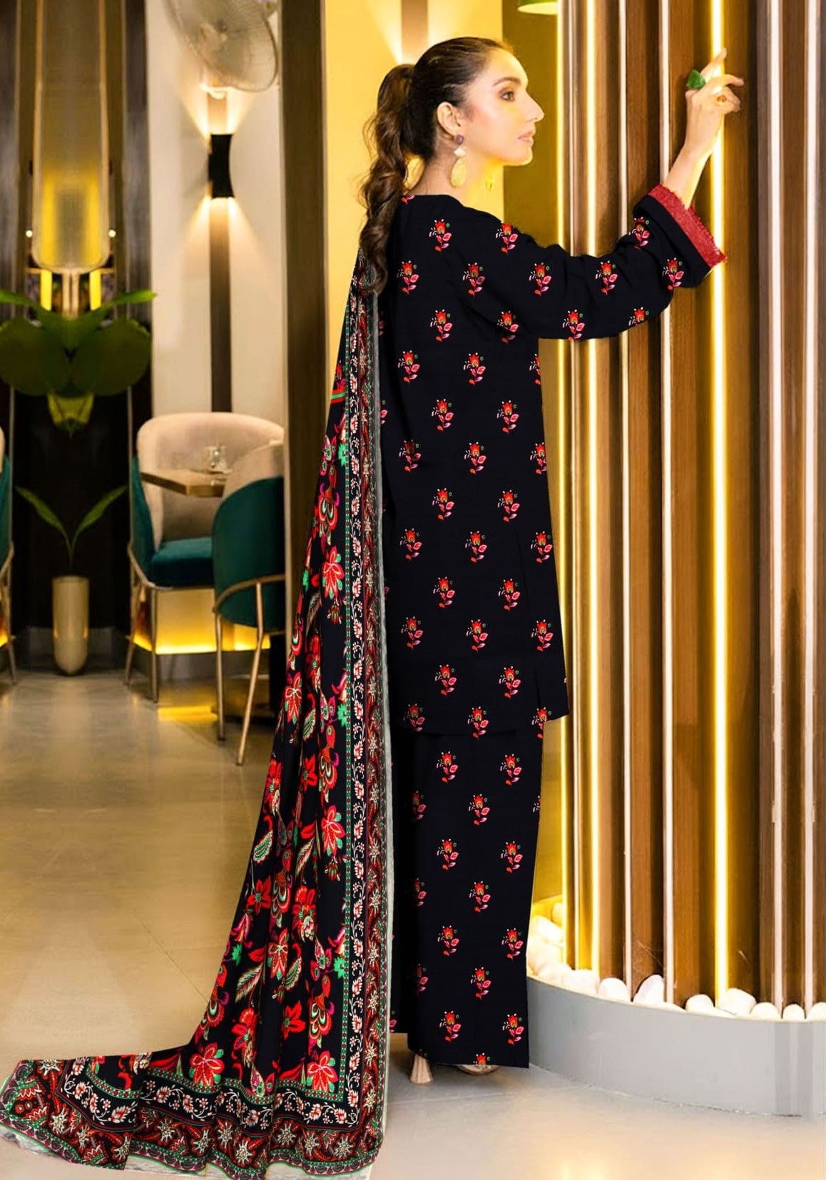 3PC VISCOSE LINEN RT-RM-09