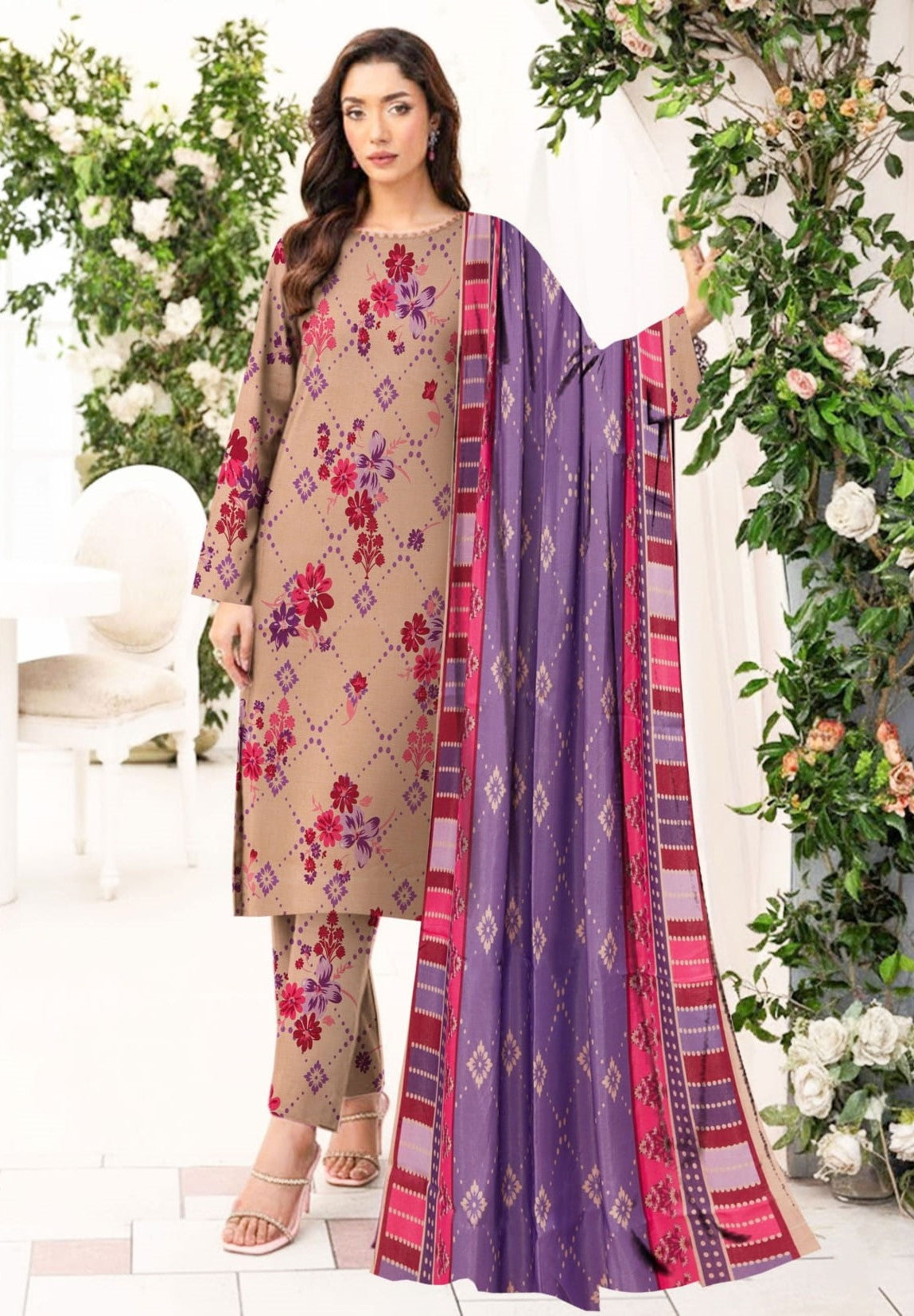 3-PC Masoori Un-Stitched RTM-01