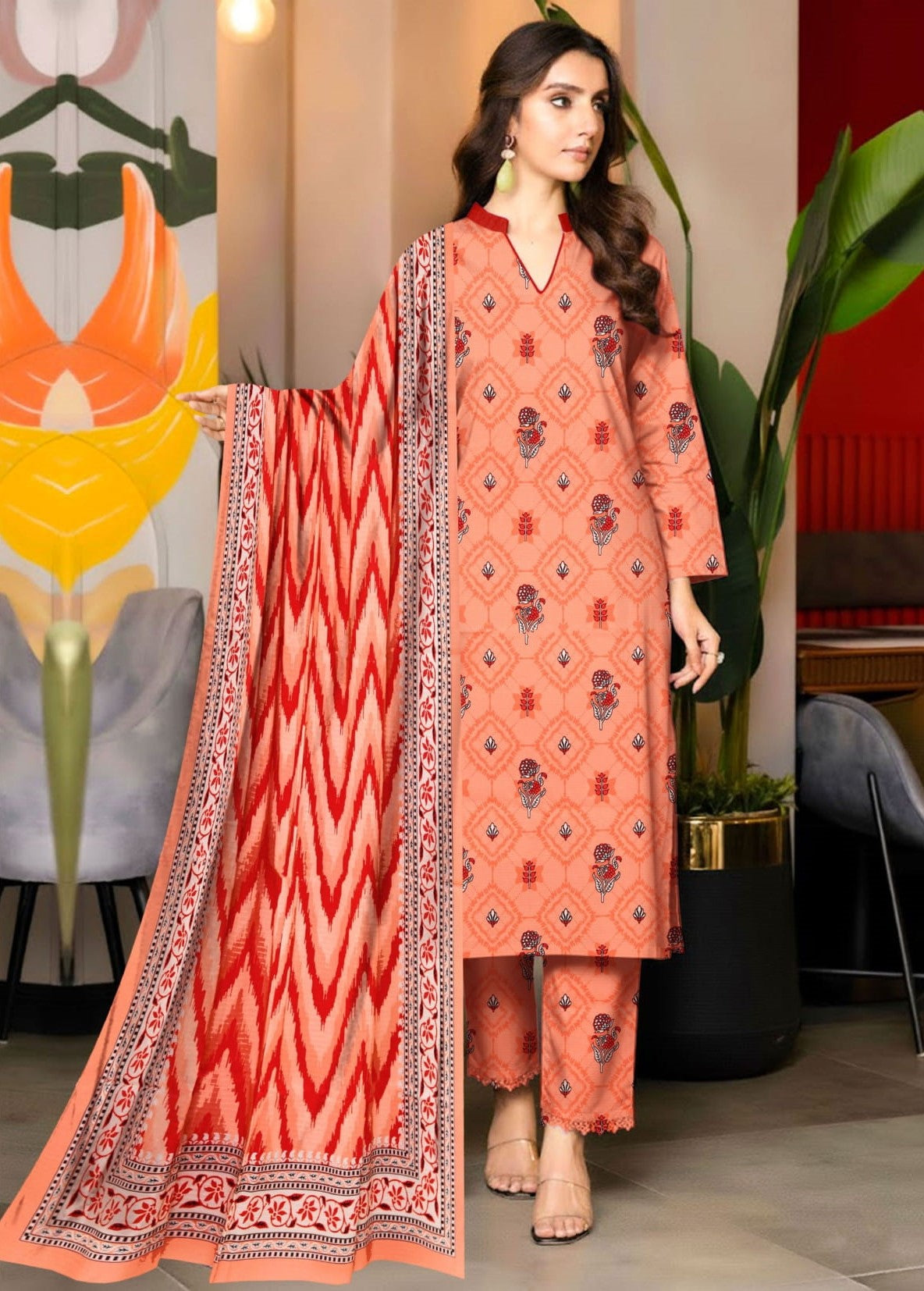 3PC VISCOSE LINEN RT-RM-10