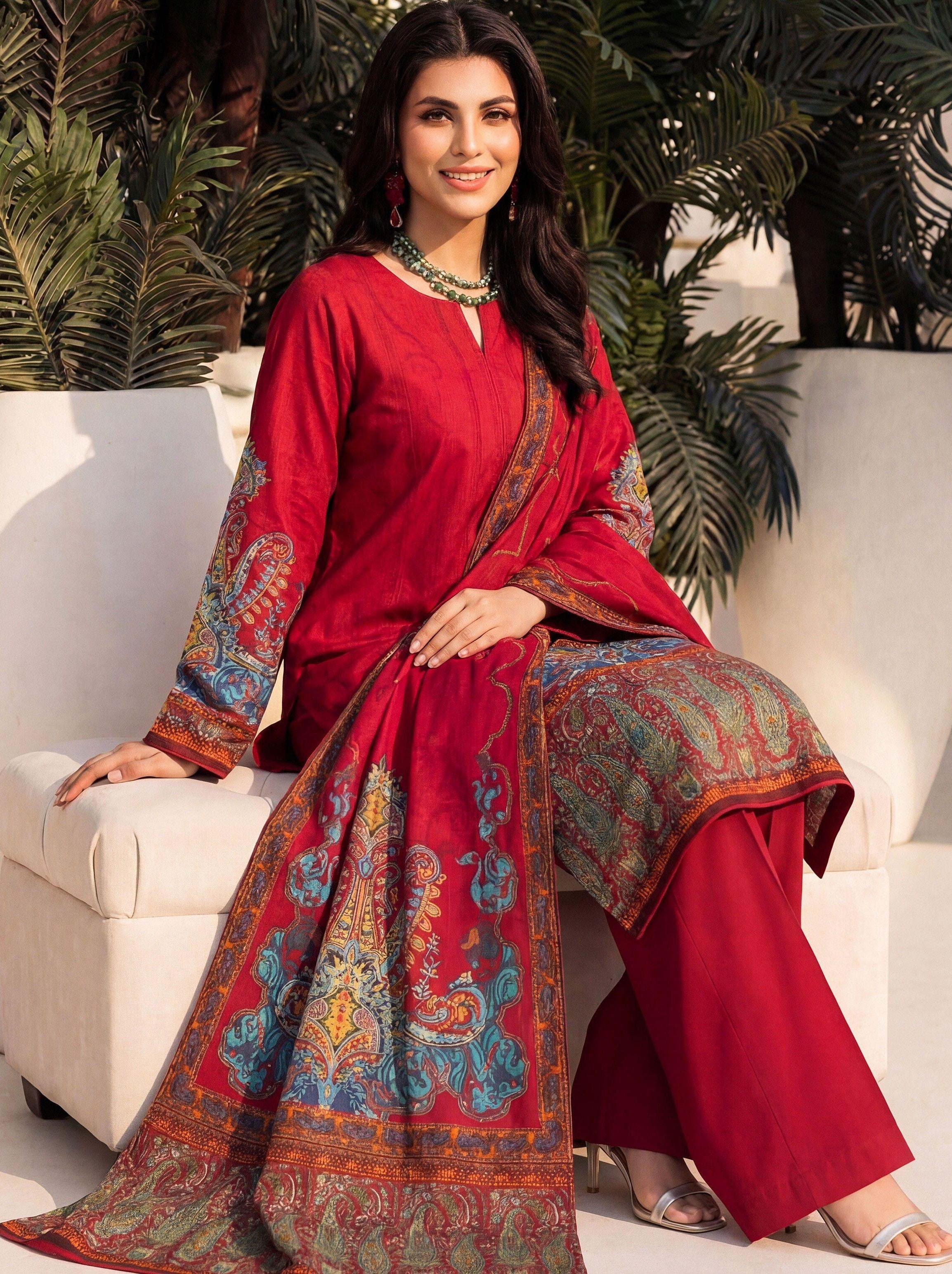 3PC UN-STITCHED LAWN RCL-13
