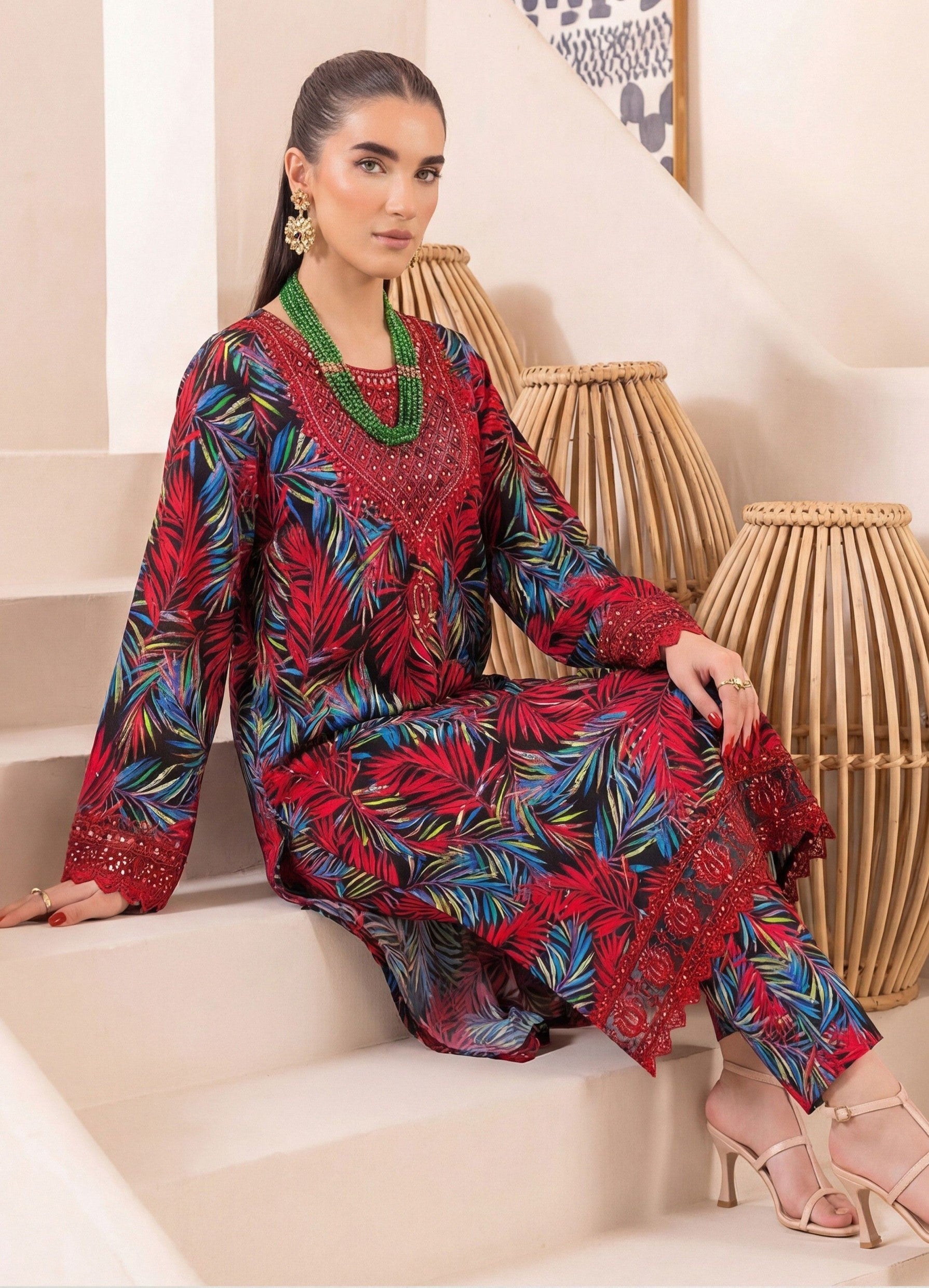 2PC EMBROIDED LAWN REL-2