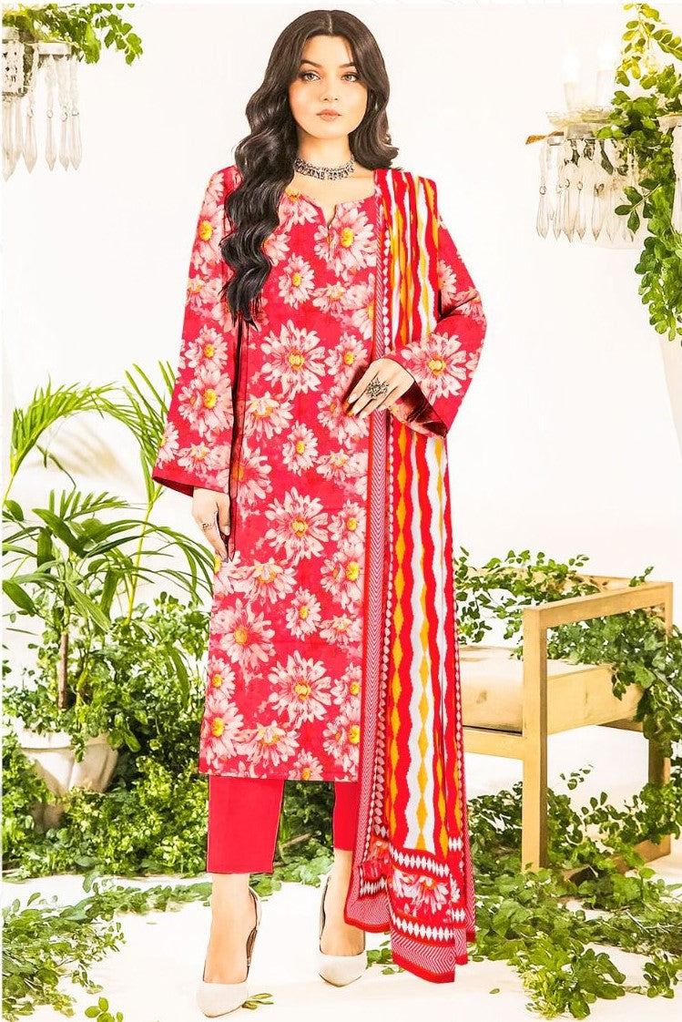 3PC UNSTITCHED LAWN RT-D-03